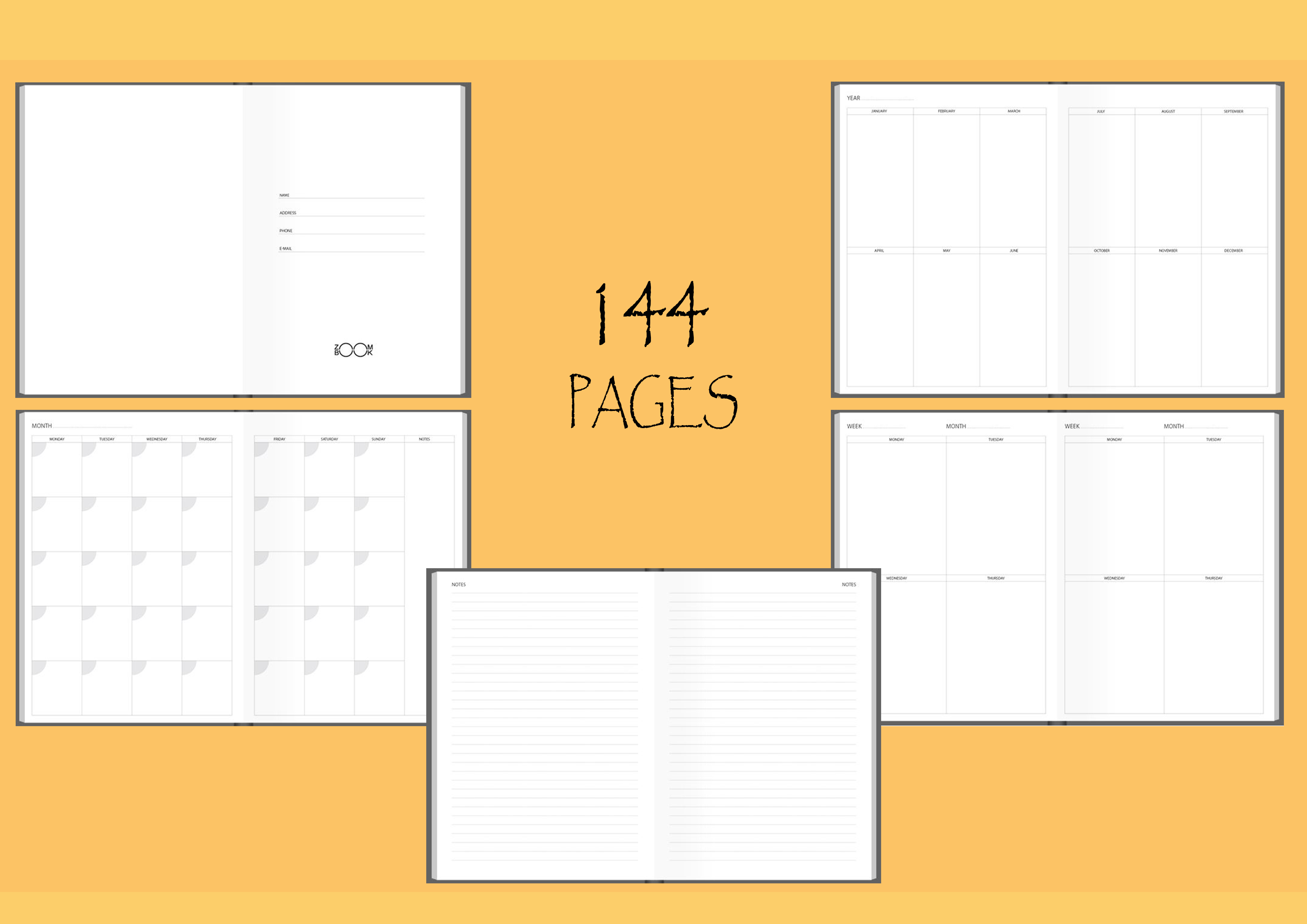 Planner with your photo and name
