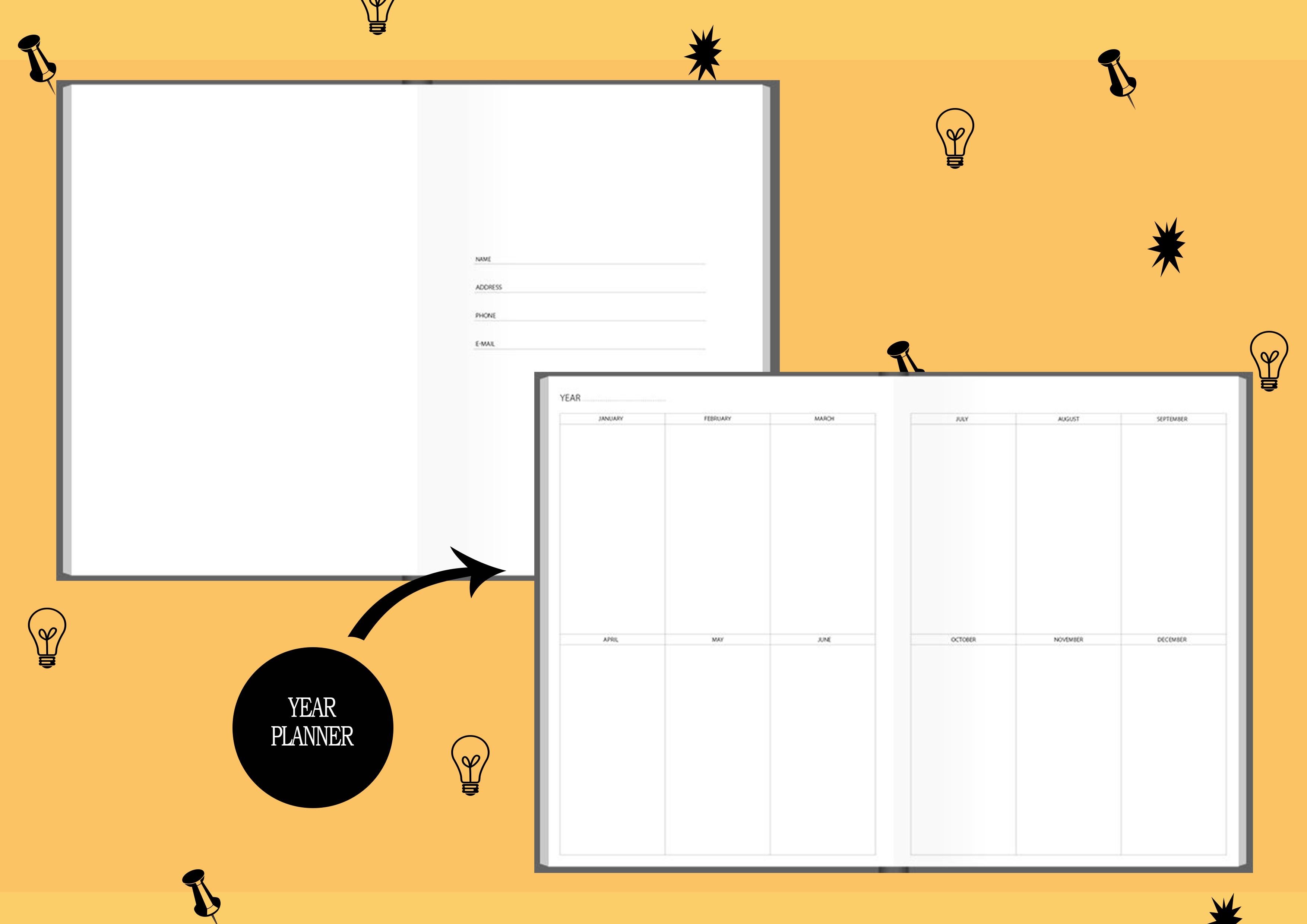 Planner with your photo and name
