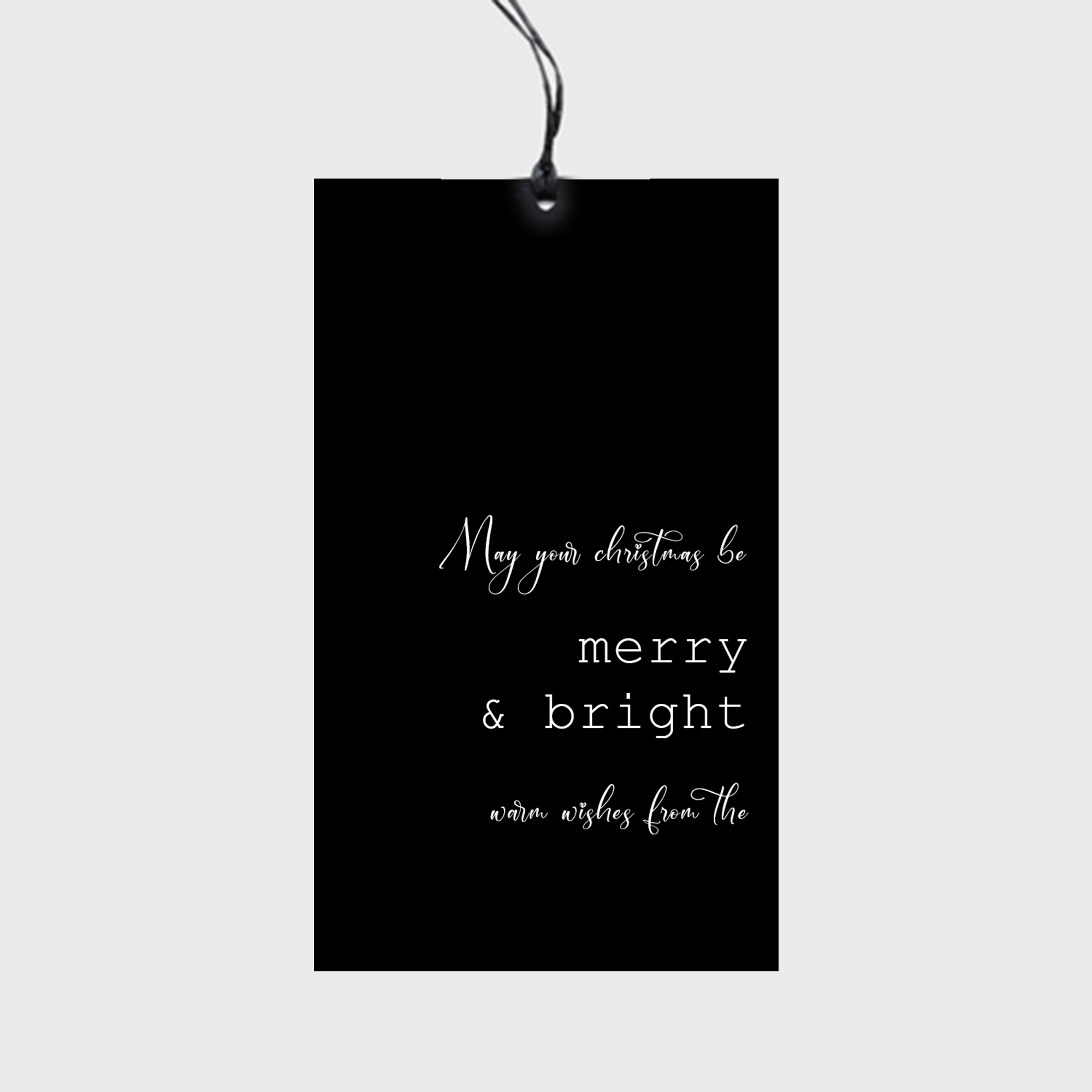 Black Christmas Gift Tags
