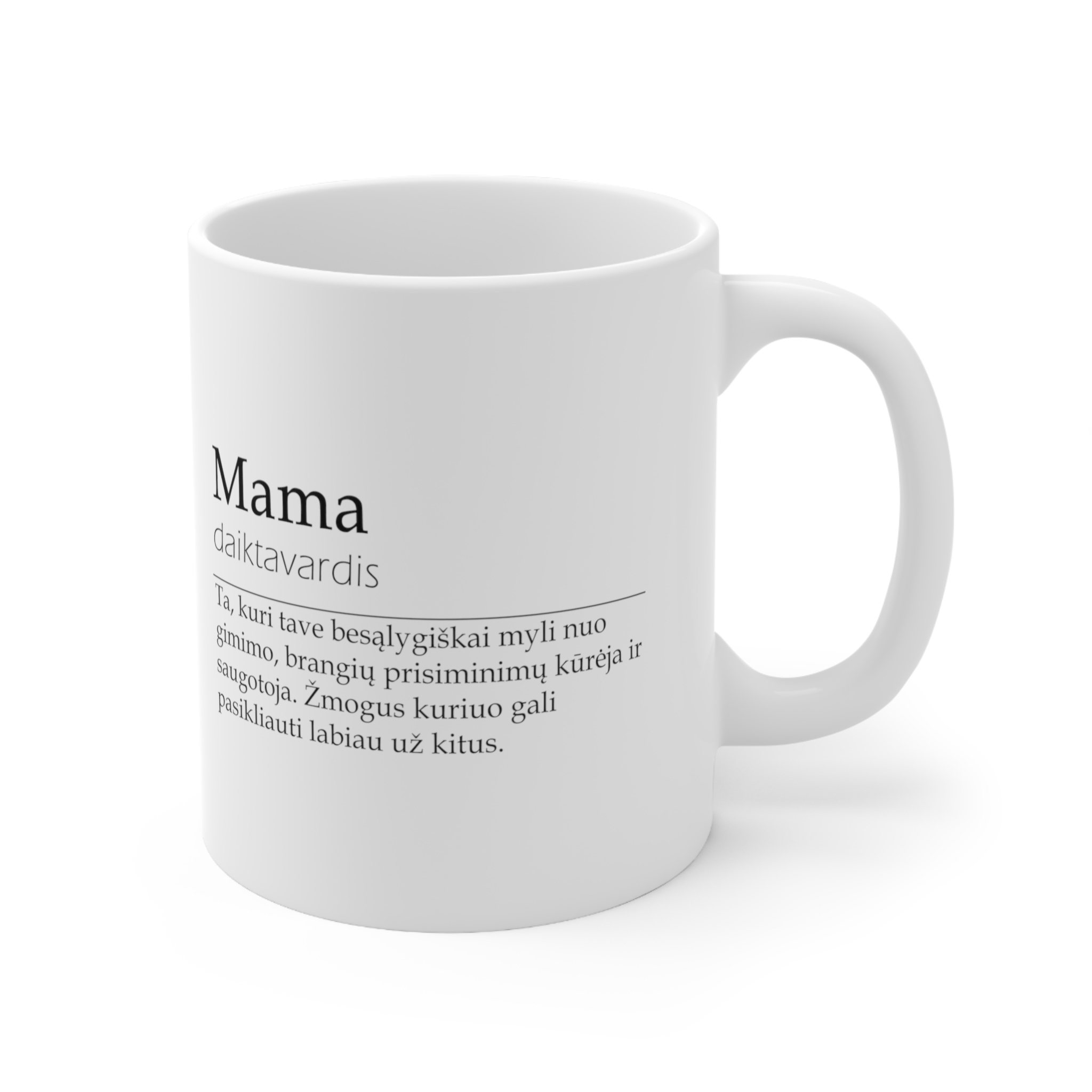 Mamos apibrėžimo puodelis