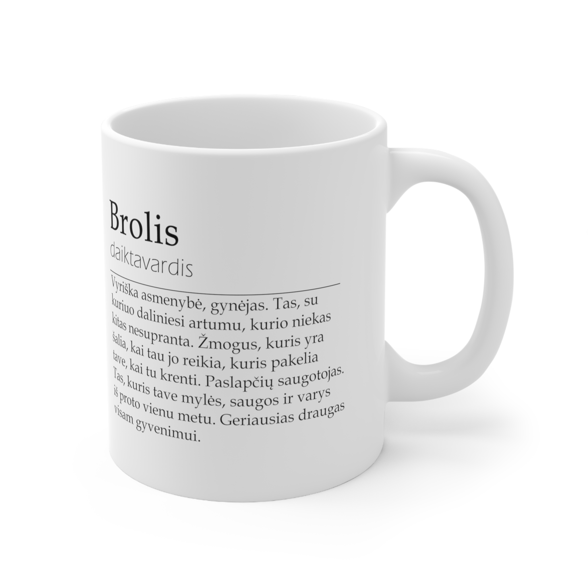 Brolis apibrėžimo puodelis