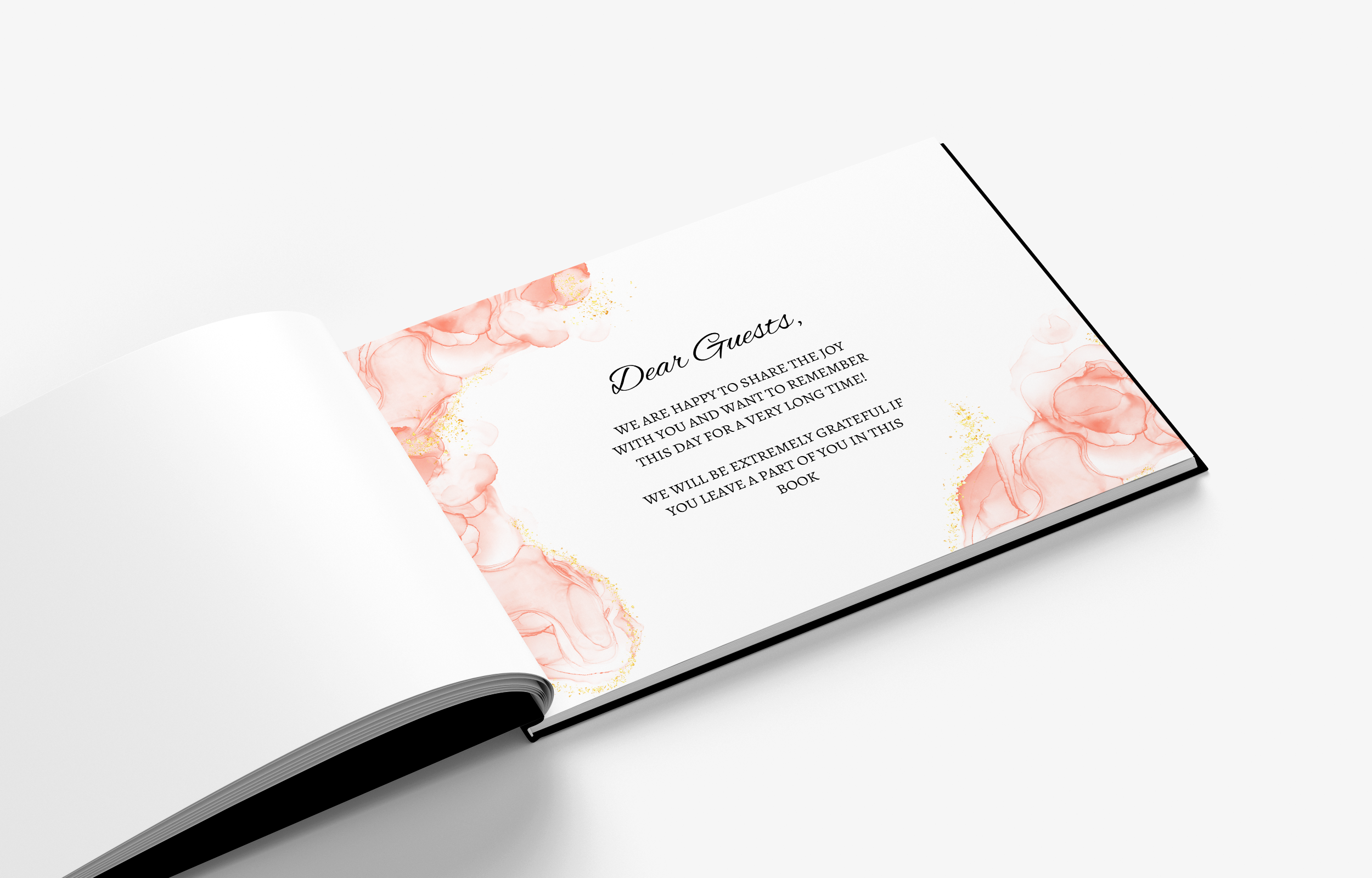 GOLDEN DREAM Black Wedding Guestbook