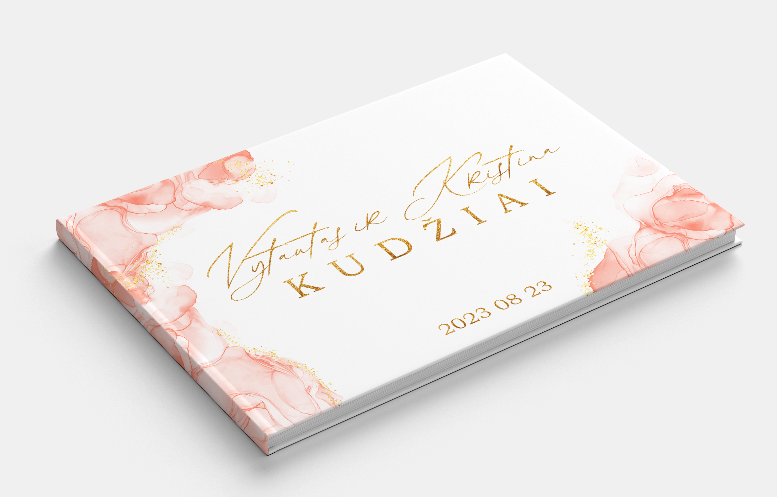 GOLDEN DREAM Balta Vestuvių palinkėjimų knyga