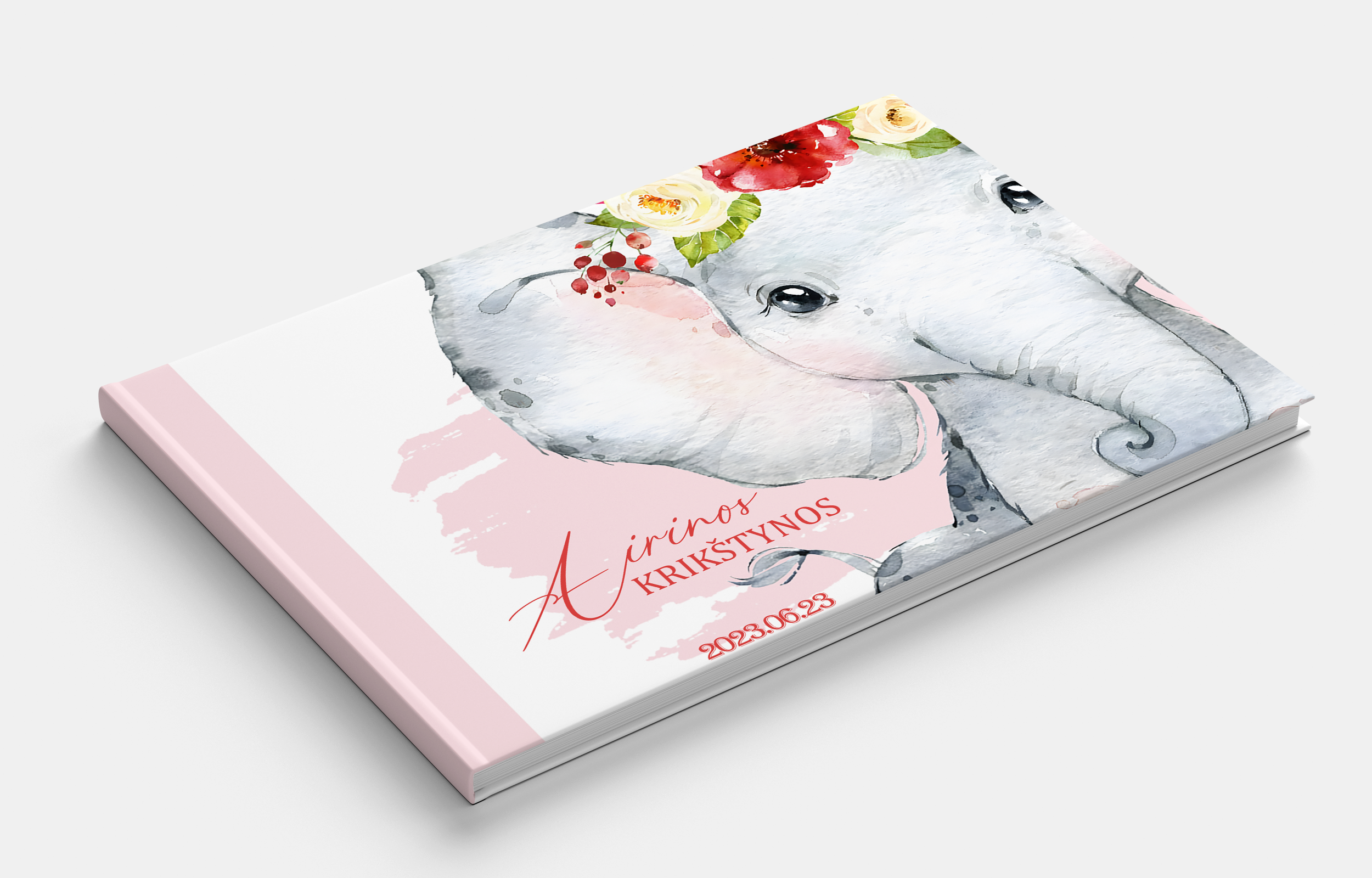 ELEPHANT Krikštynų palinkėjimų knyga