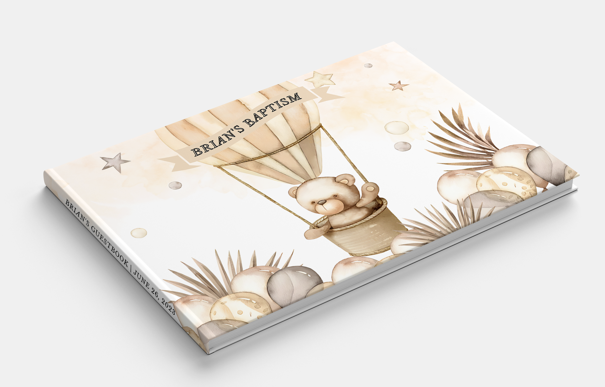 TEDDY BEAR Baptism Guestbook