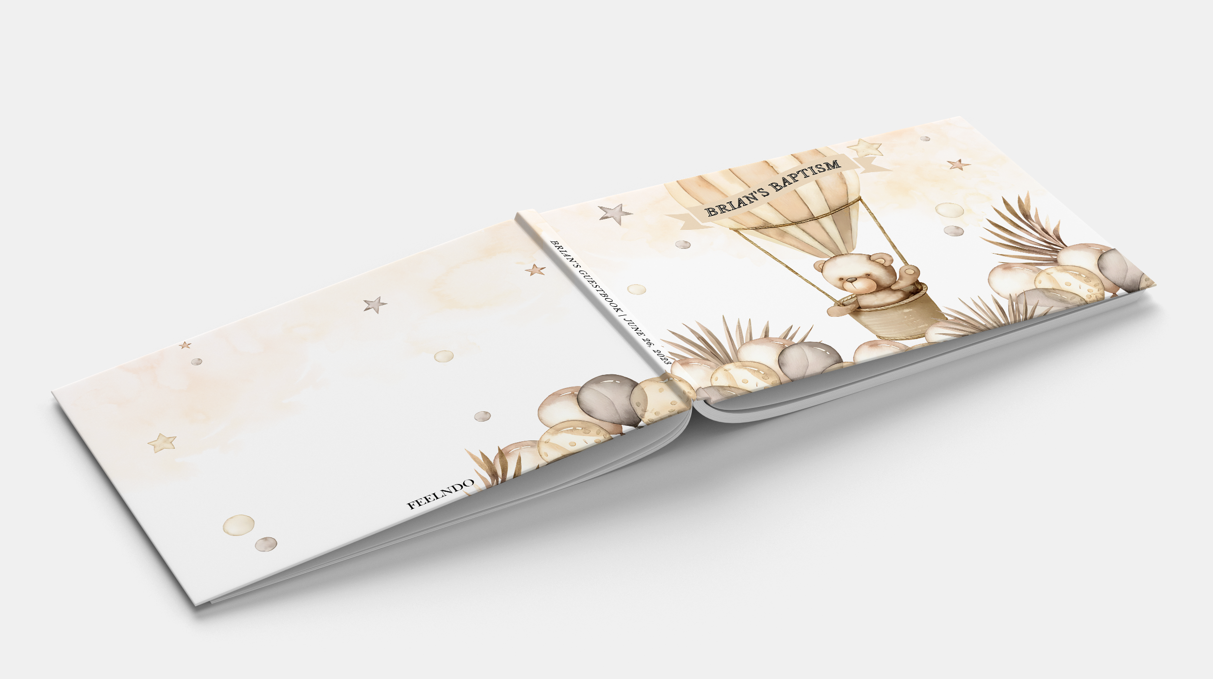 TEDDY BEAR Baptism Guestbook