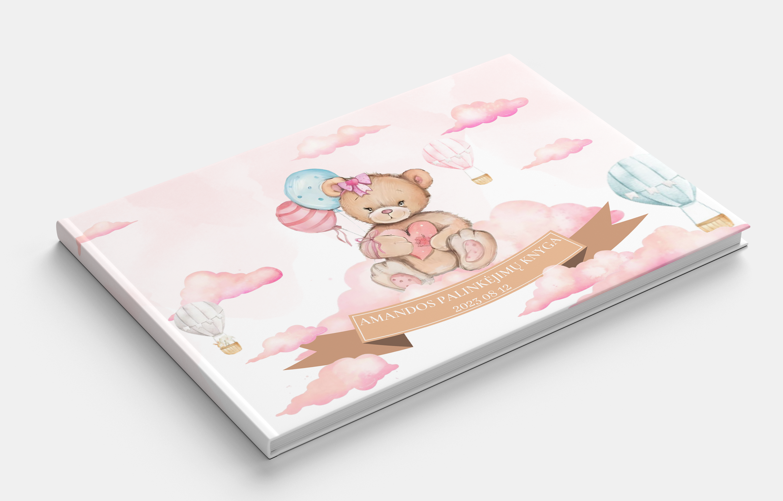 BEAR GIRL Krikštynų palinkėjimų knyga