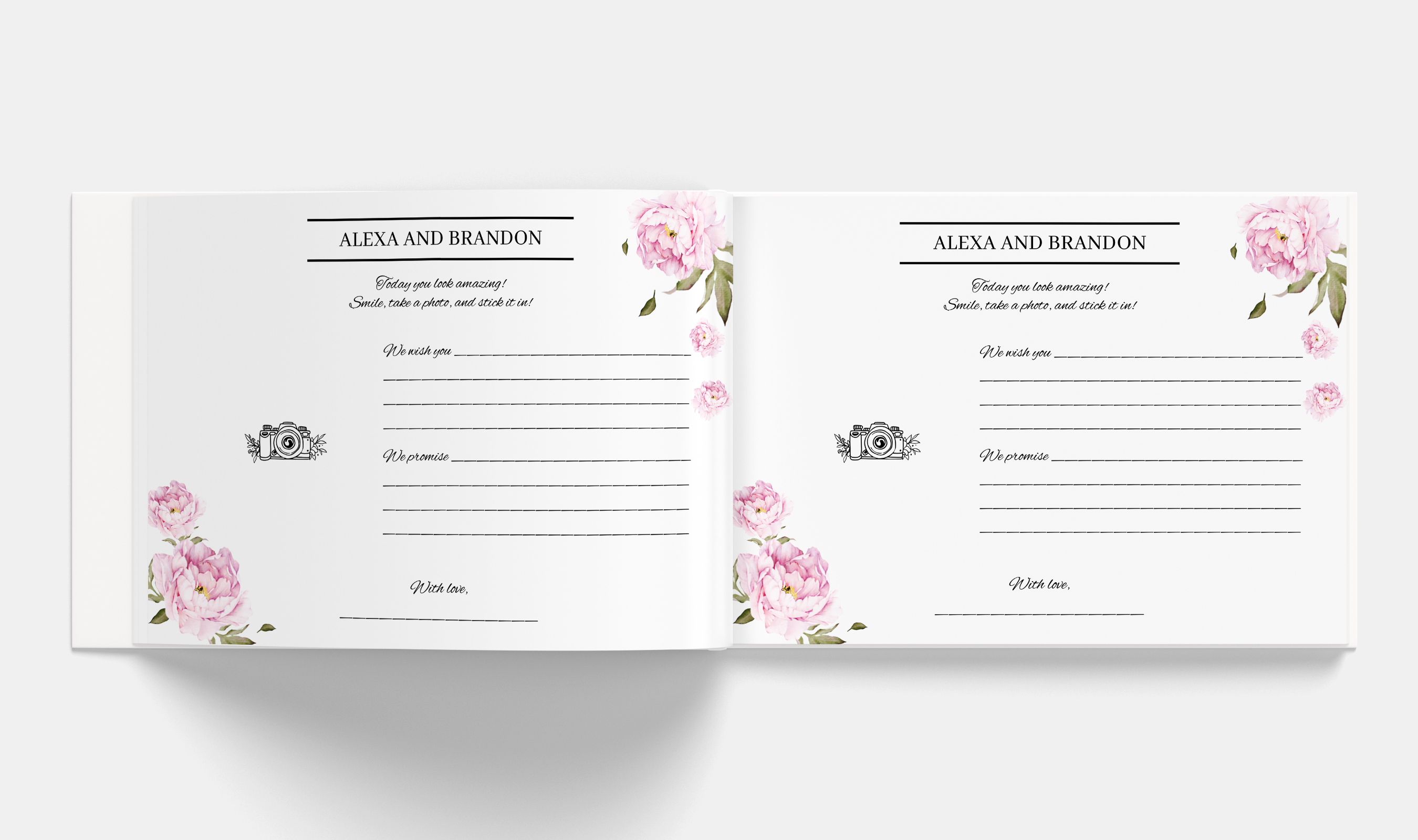 PEONY Wedding Guestbook