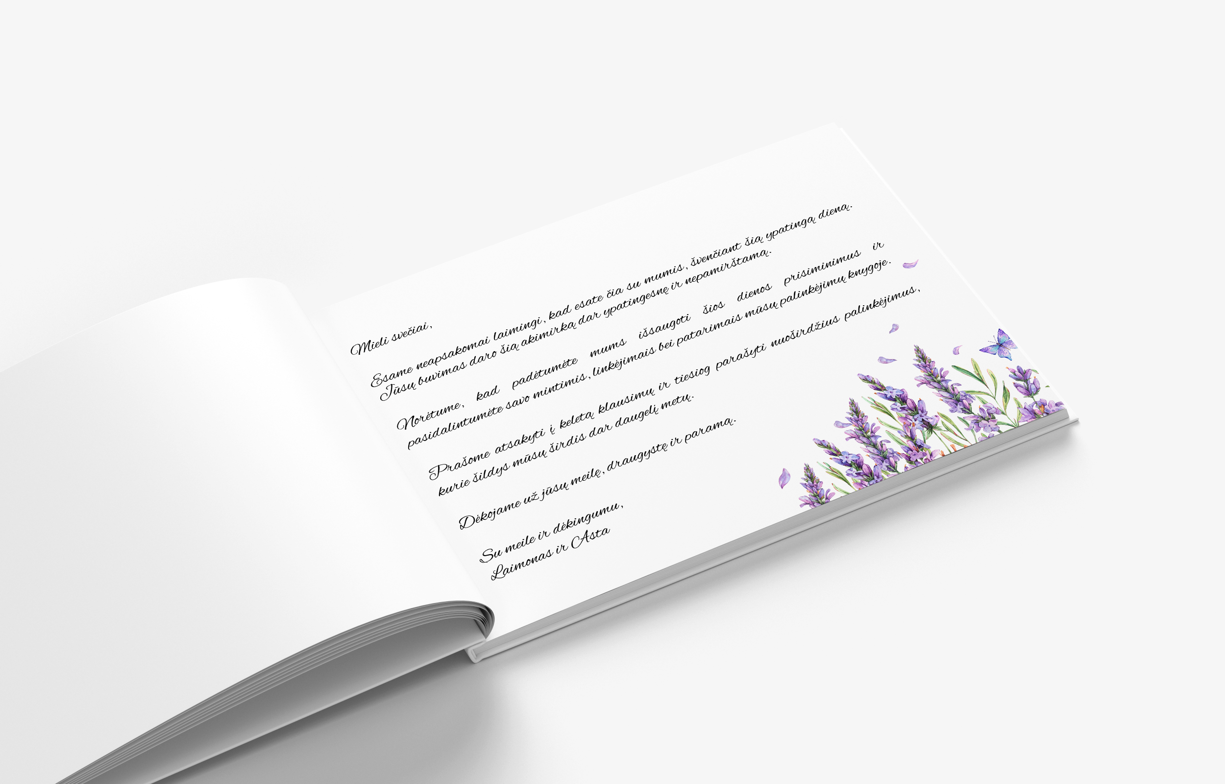 LAVENDER Vestuvių palinkėjimų knyga