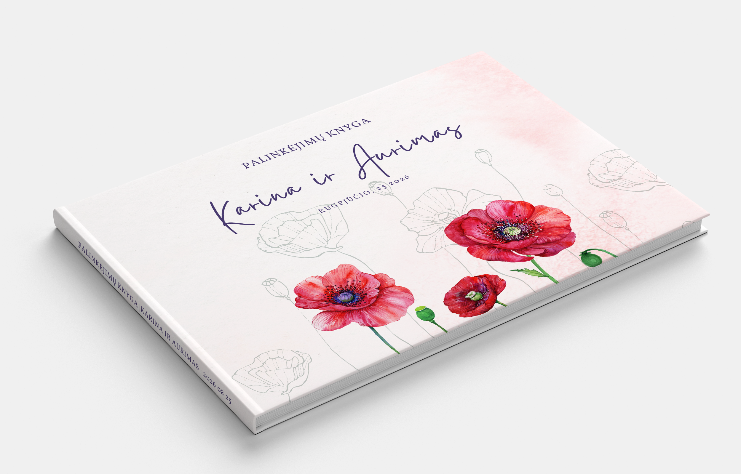 POPPY Vestuvių palinkėjimų knyga