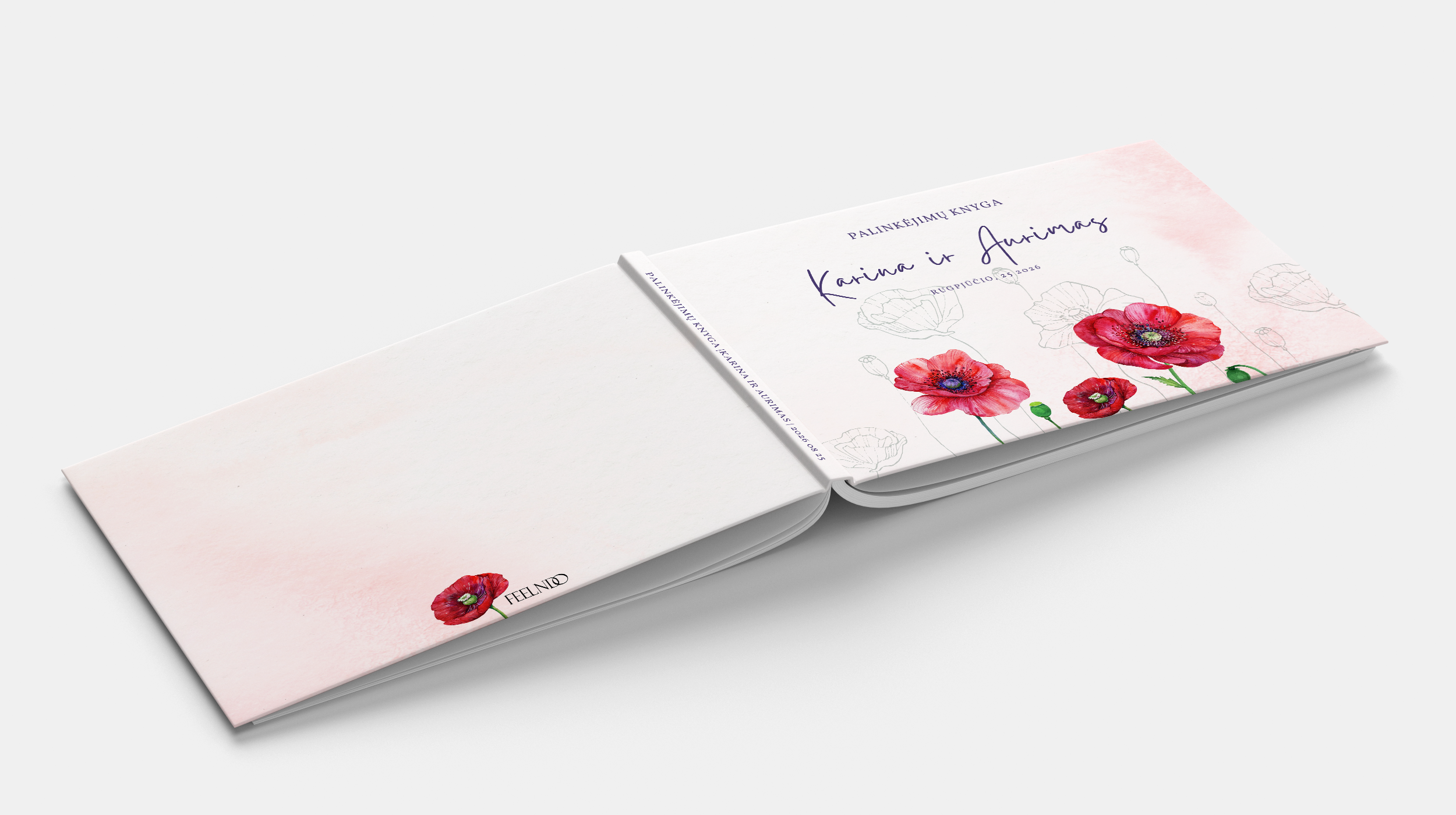 POPPY Vestuvių palinkėjimų knyga
