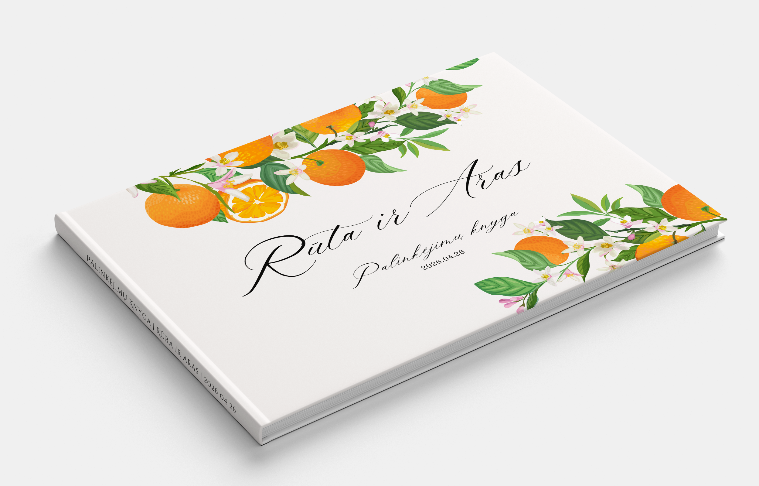 ORANGE Vestuvių palinkėjimų knyga