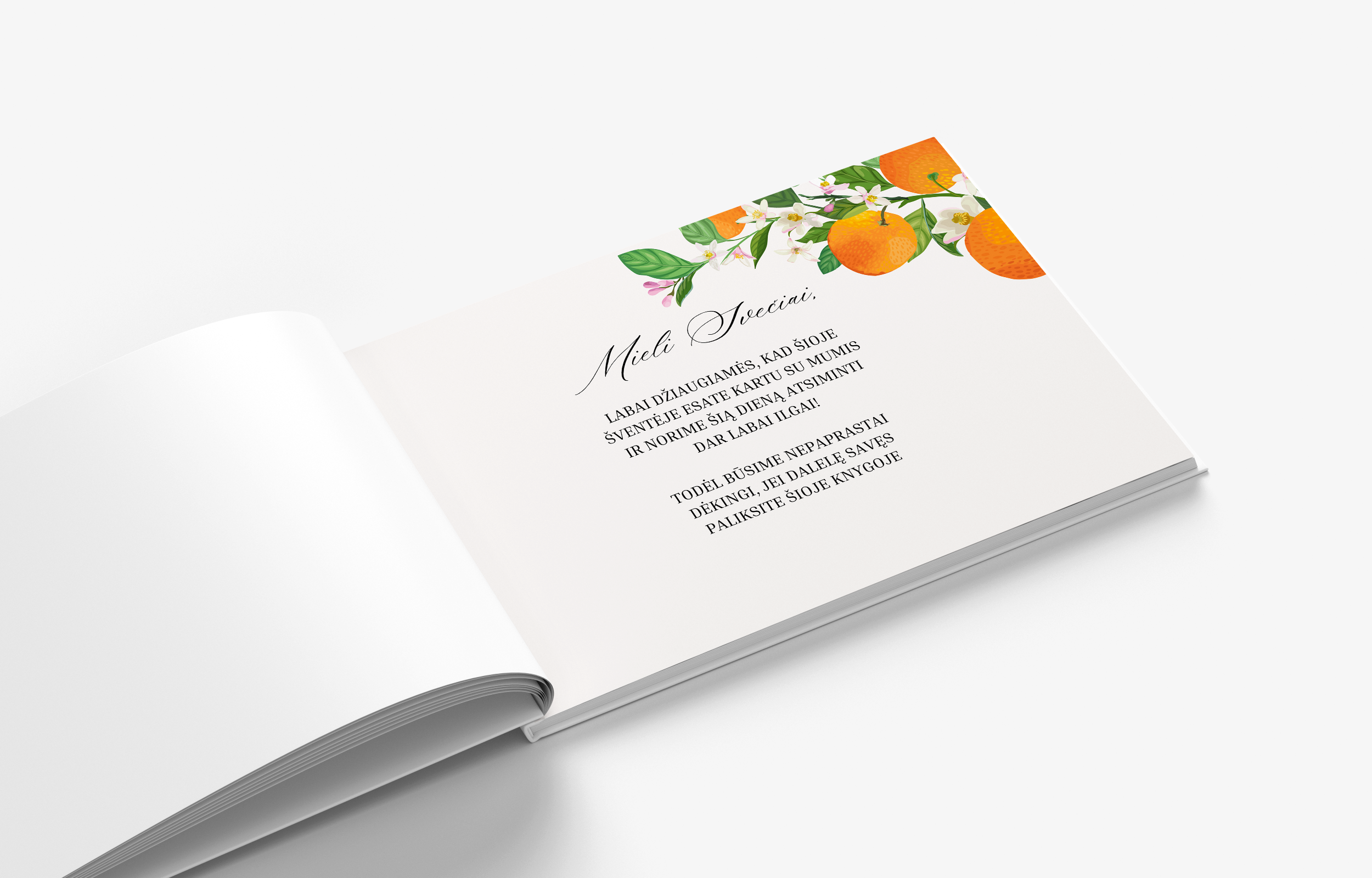 ORANGE Vestuvių palinkėjimų knyga