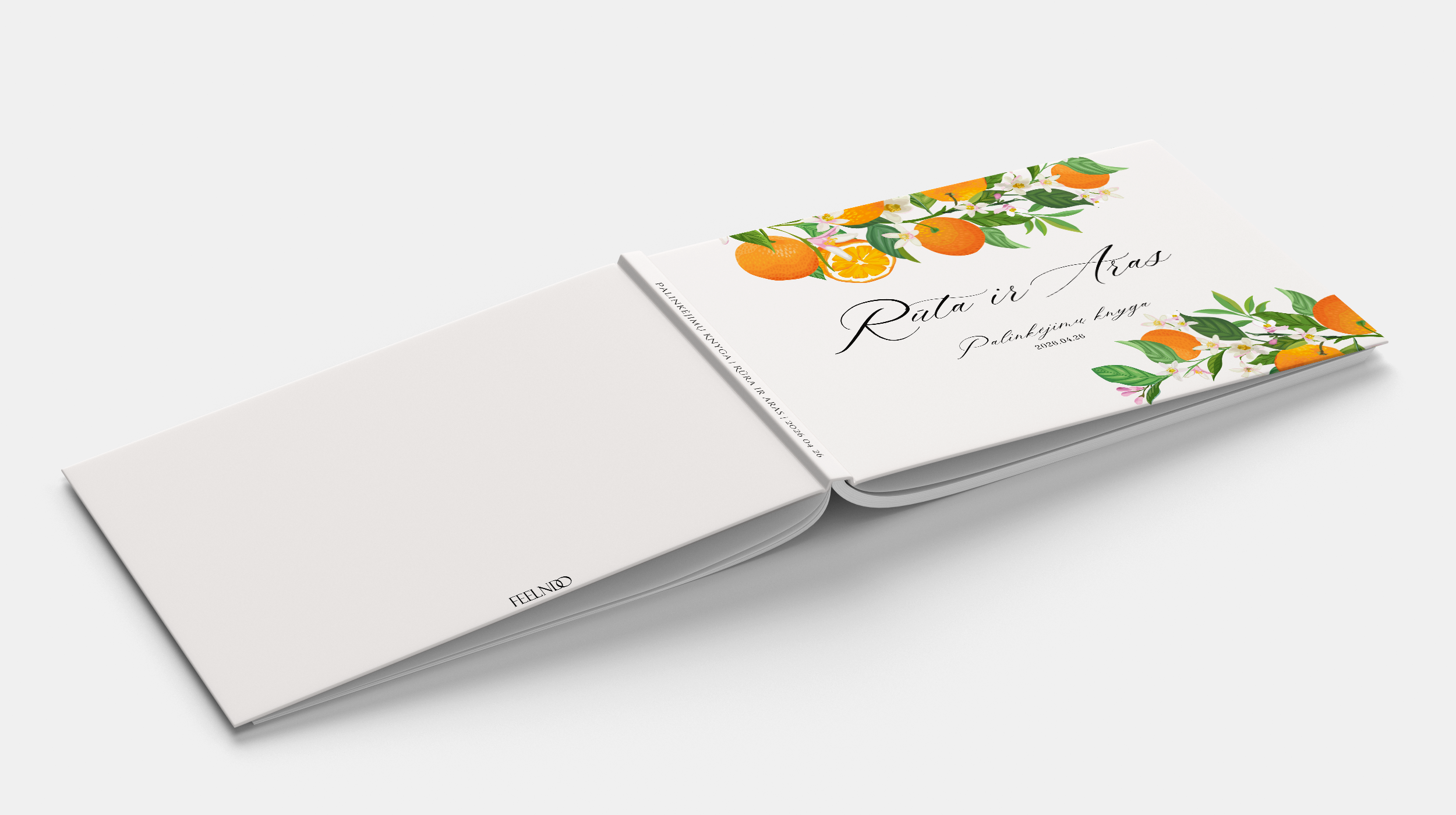ORANGE Vestuvių palinkėjimų knyga