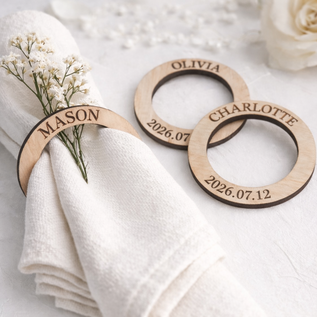 Personalized Wooden Napkin Rings