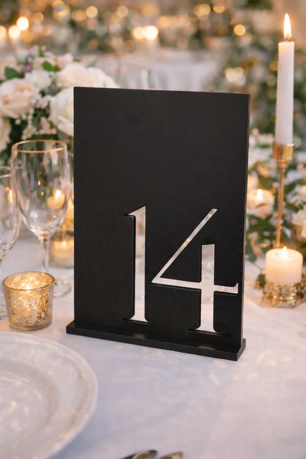 Pastatomi akriliniai stalo numeriai (stačiakampiai)