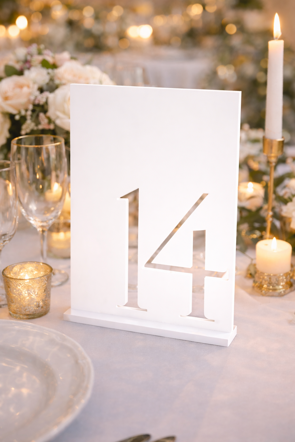 Pastatomi akriliniai stalo numeriai (stačiakampiai)