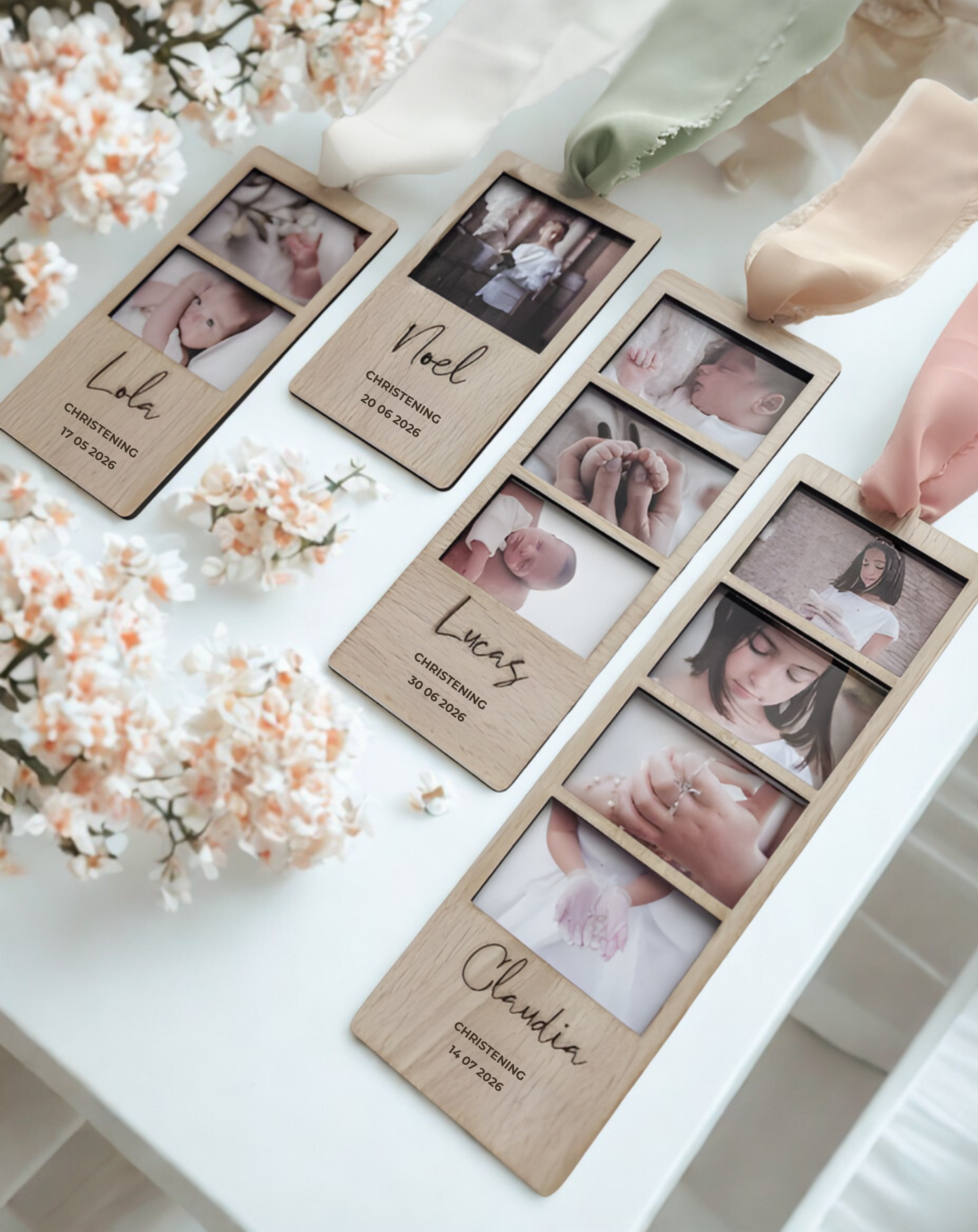 Wooden Christening Frame for Guests