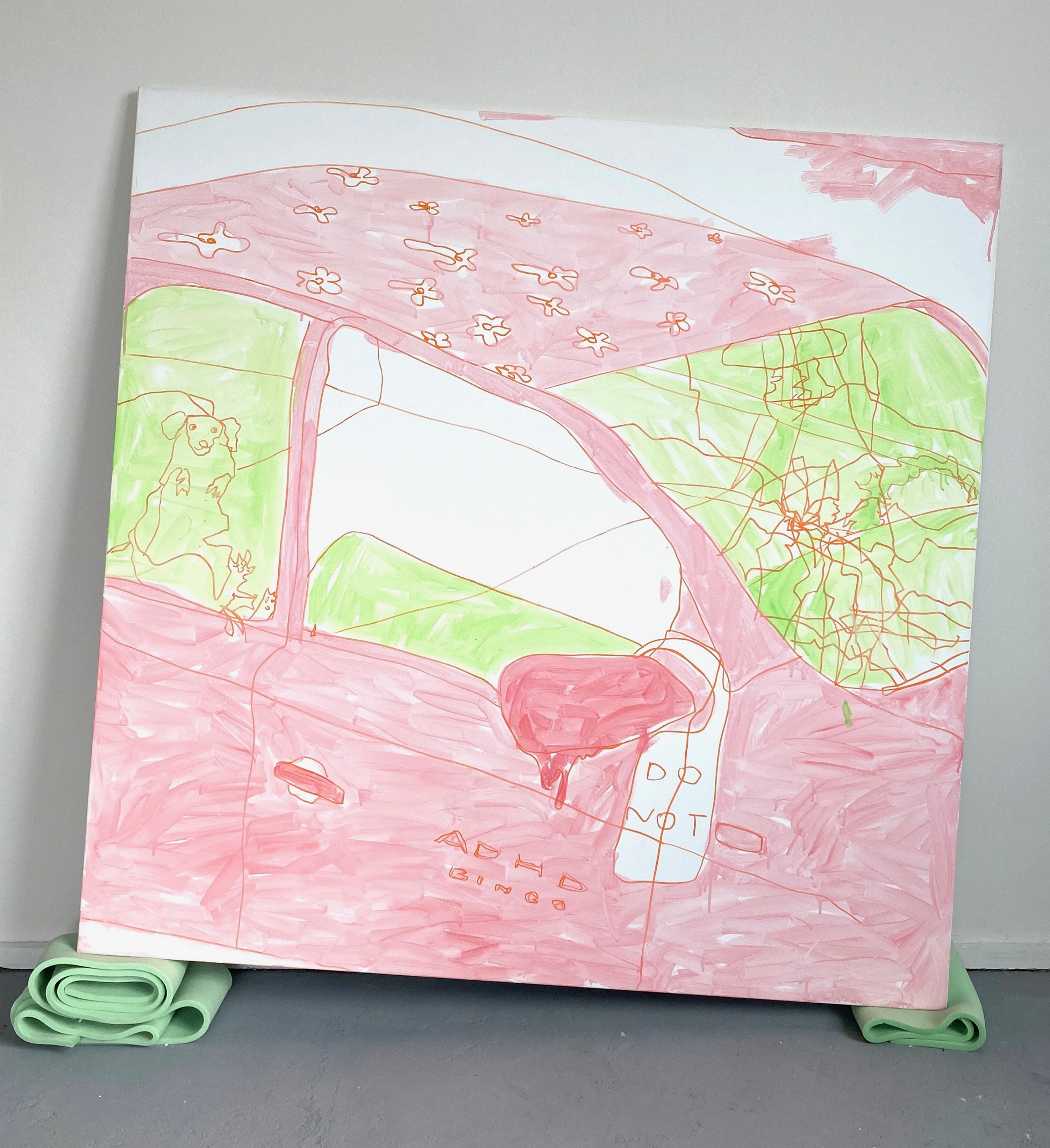 My Head Is Empty, 150x150 cm