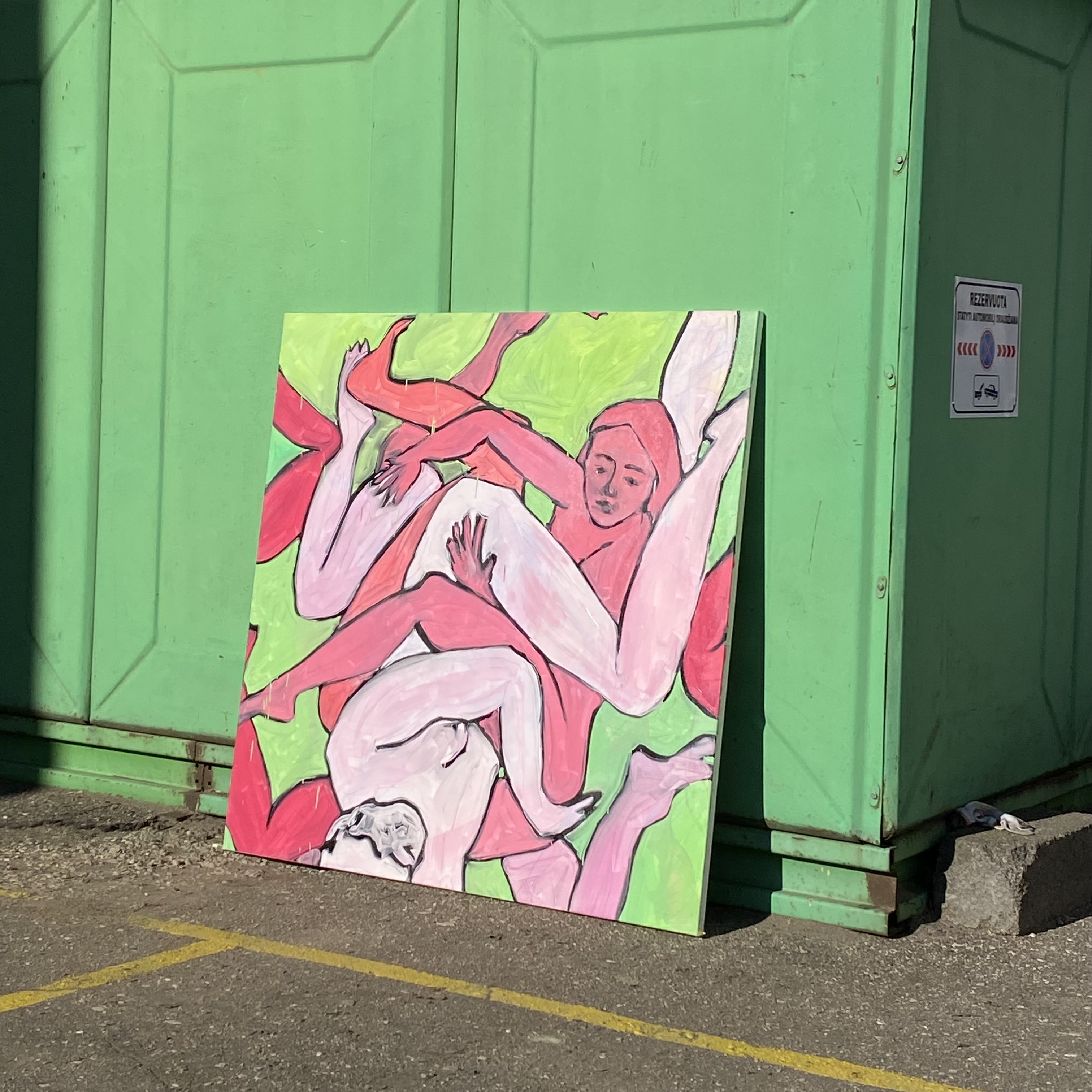 The Lovers, 130x130 cm