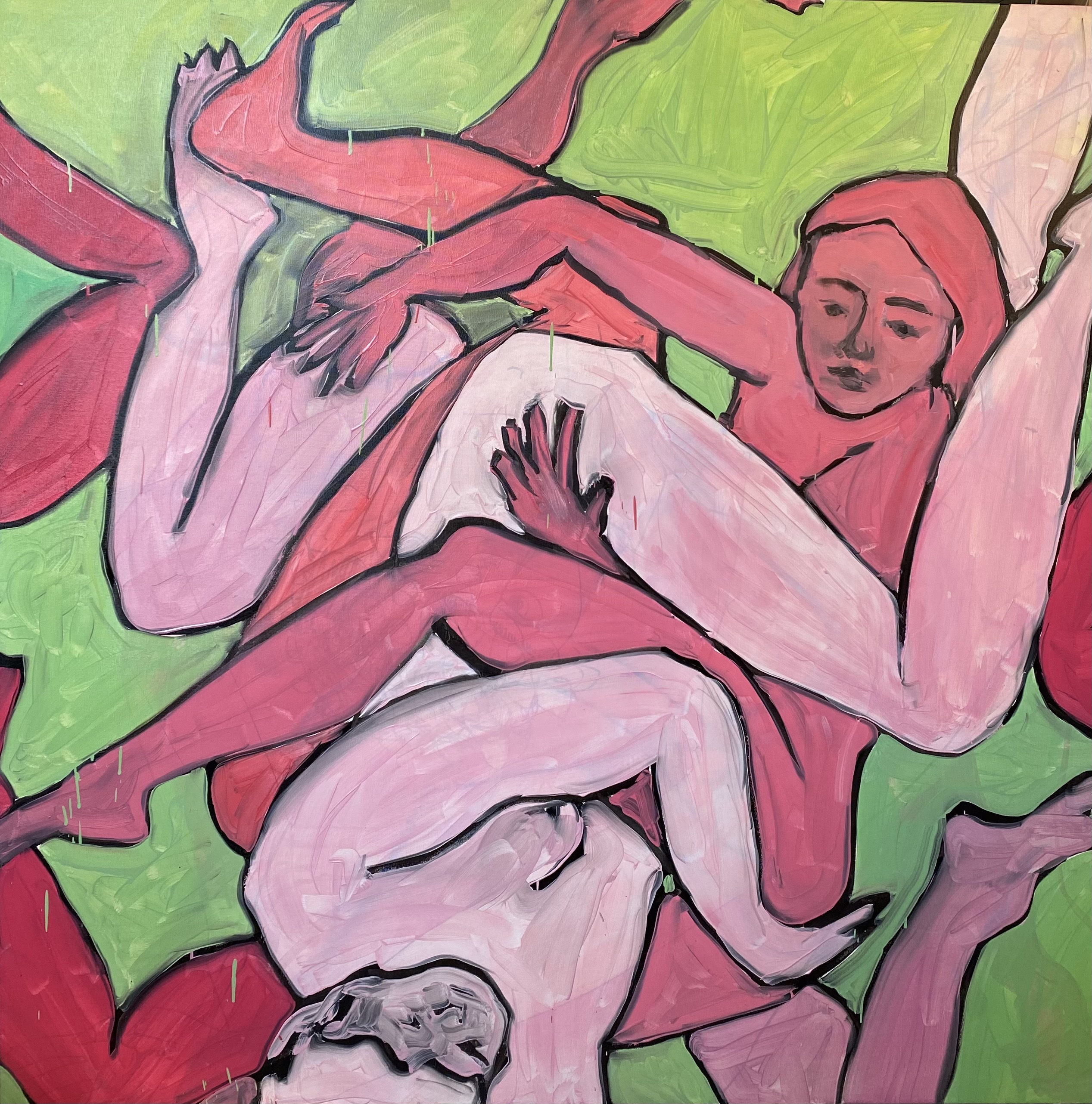 The Lovers, 130x130 cm