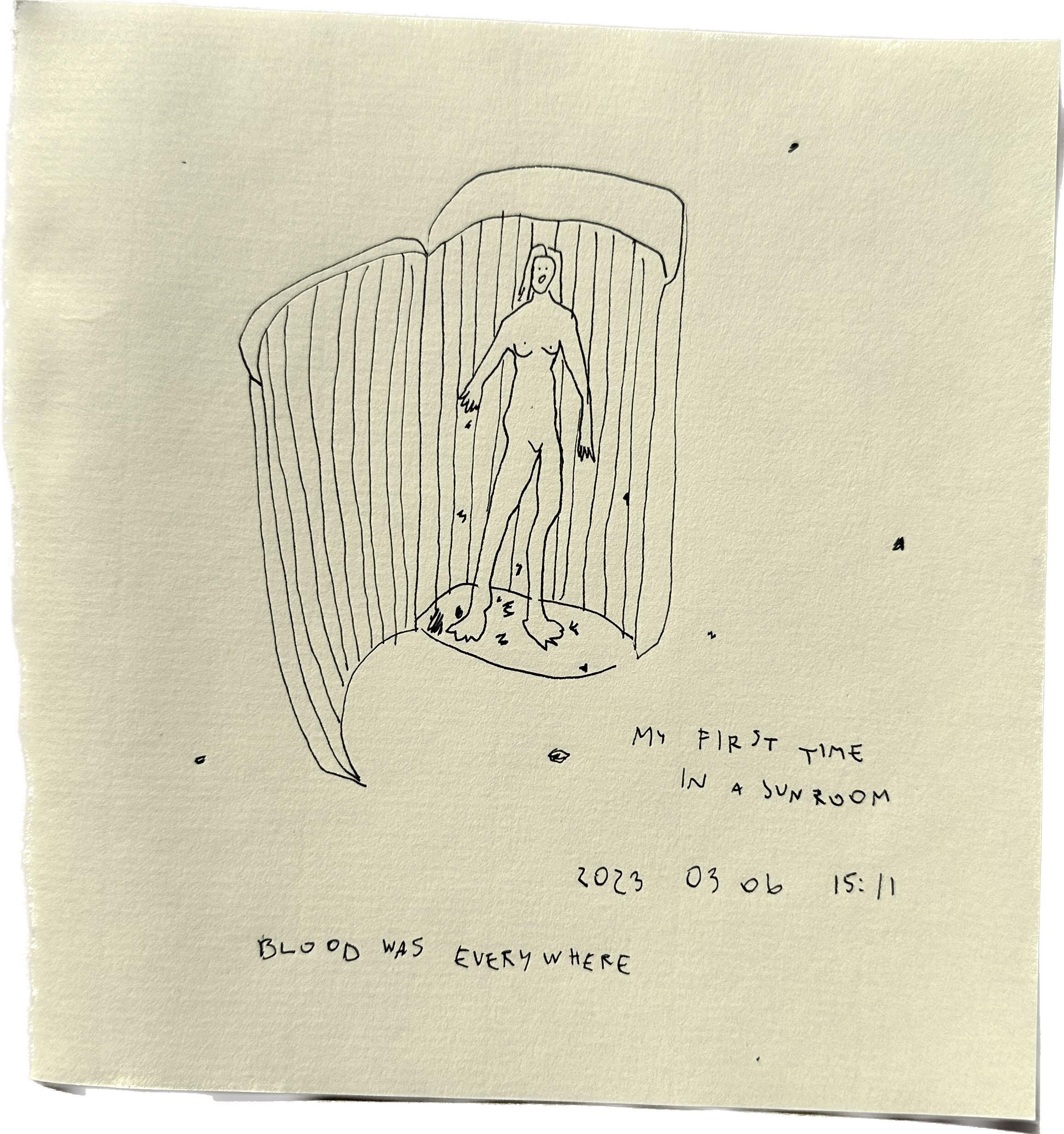 first time in a sunroom