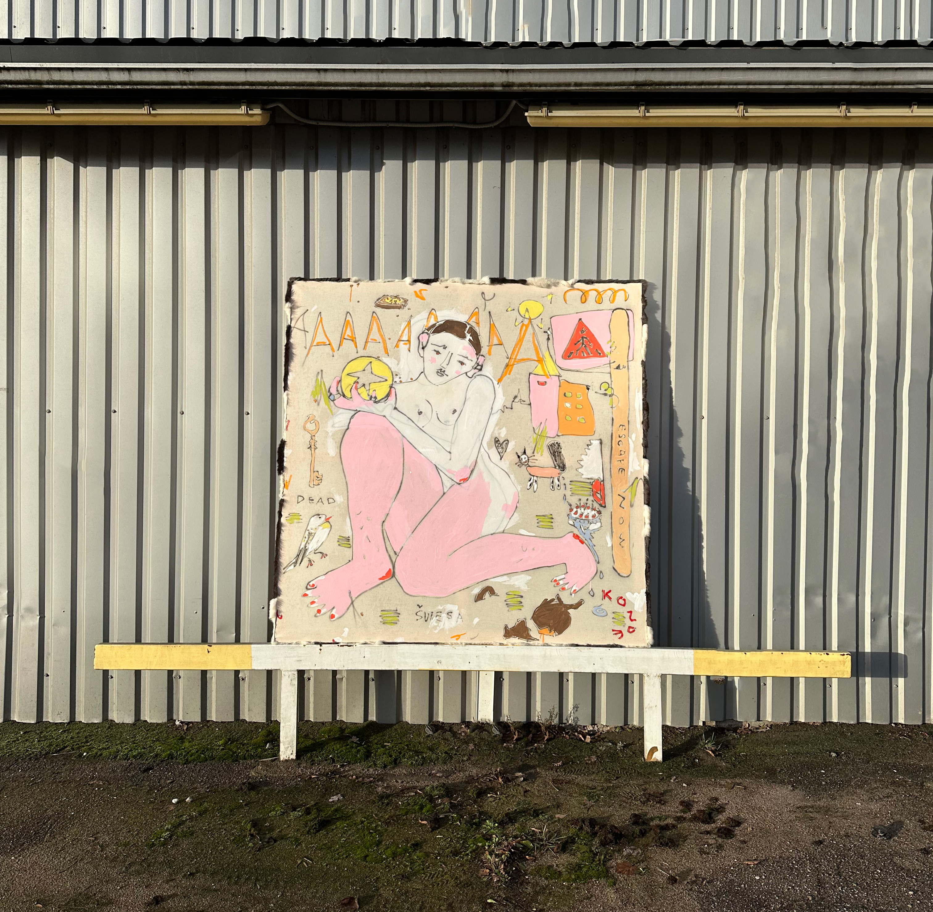 Mirti. Keltis. Valgyti tortą. Kaitintis saulėje, 150x150 cm