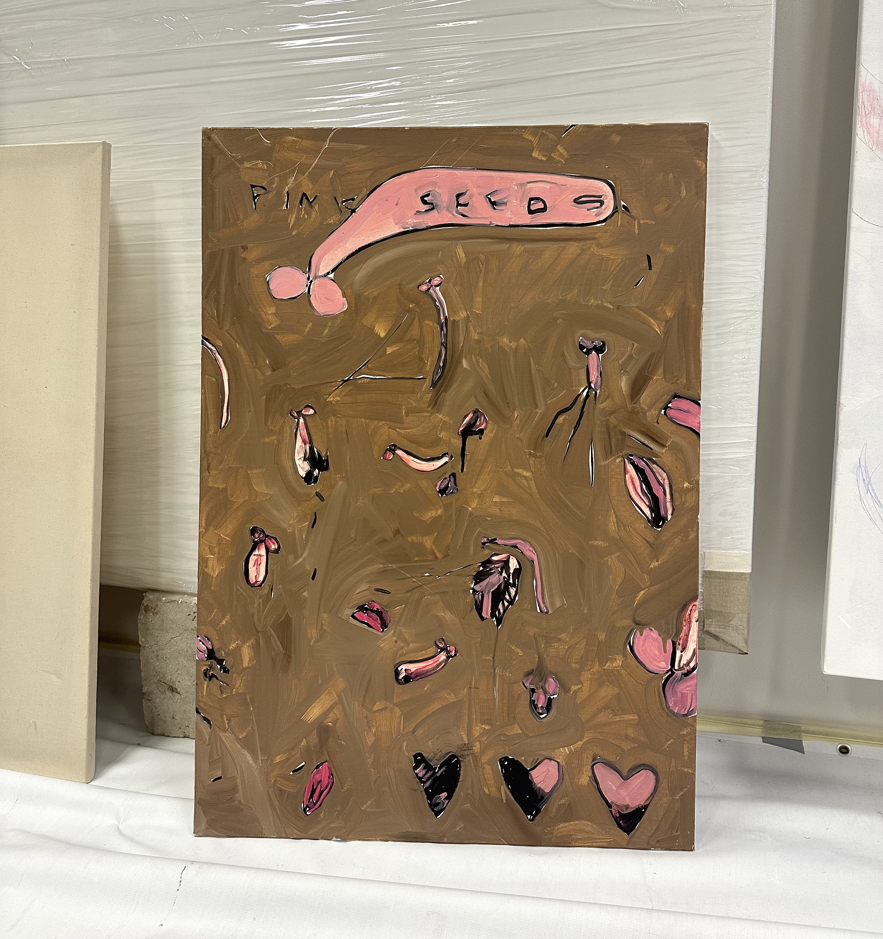 I Seed a Wildflower Mix in The Chocolate Field, but It Never Grew. Maybe I Will Try Again Next Year. 100x70 cm