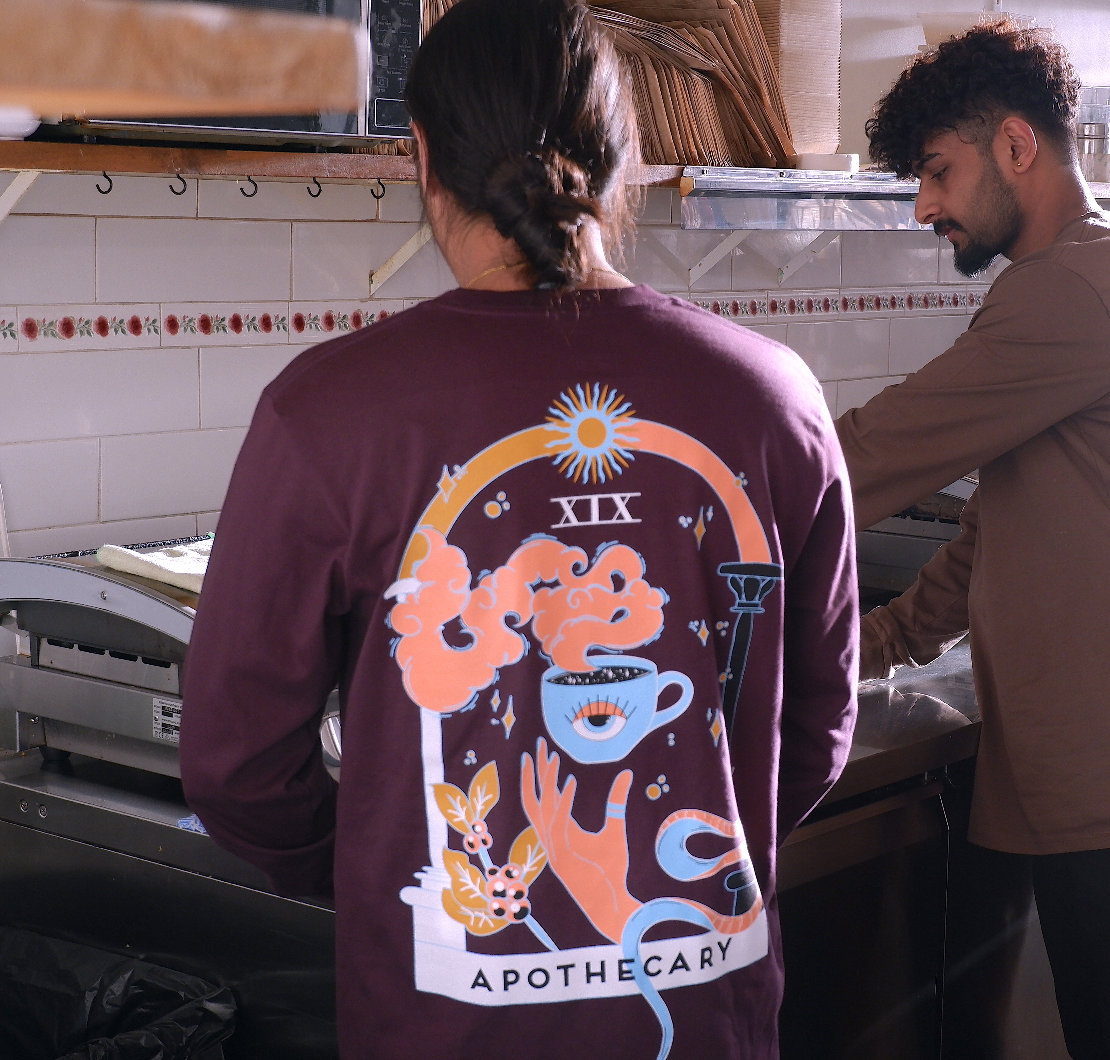 "Apothecary Tarot" Long Sleeved 6 Colour Shirt in Plum