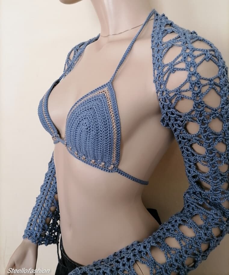 Crochet Mesh Sleeves