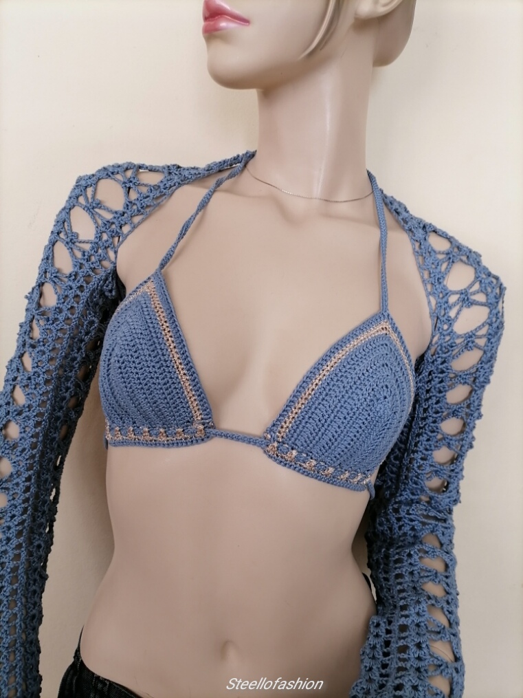 Crochet Mesh Sleeves