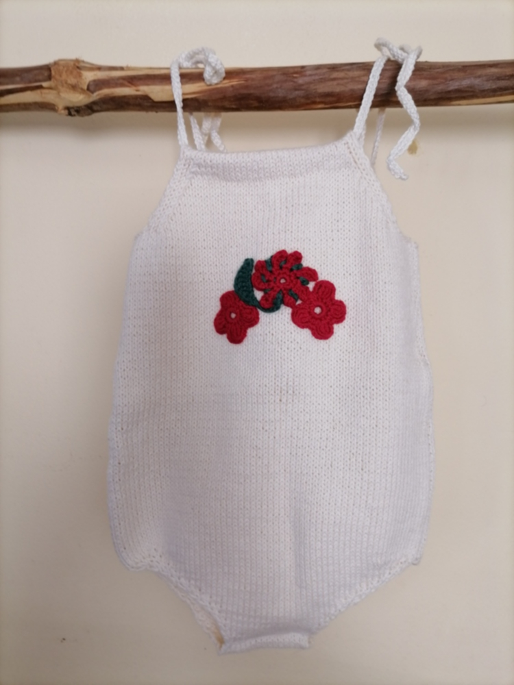 Hand-Knitted Baby Romper