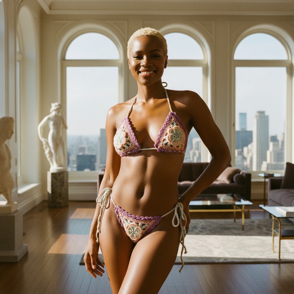  Crochet Bikini Top Flora