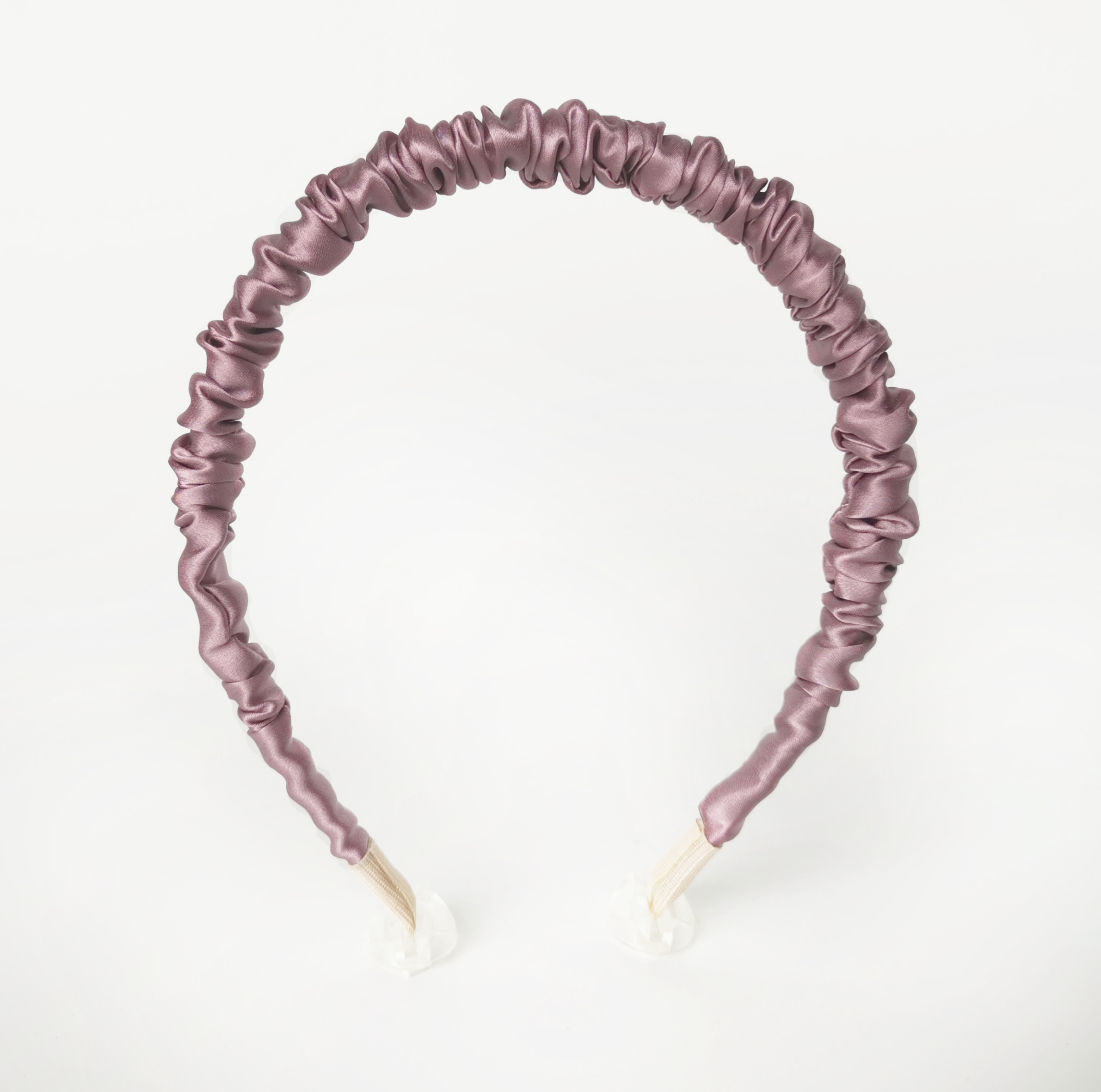 Plaukų lankelis - siauras, natūralaus šilko. PELENŲ ROŽINIS
