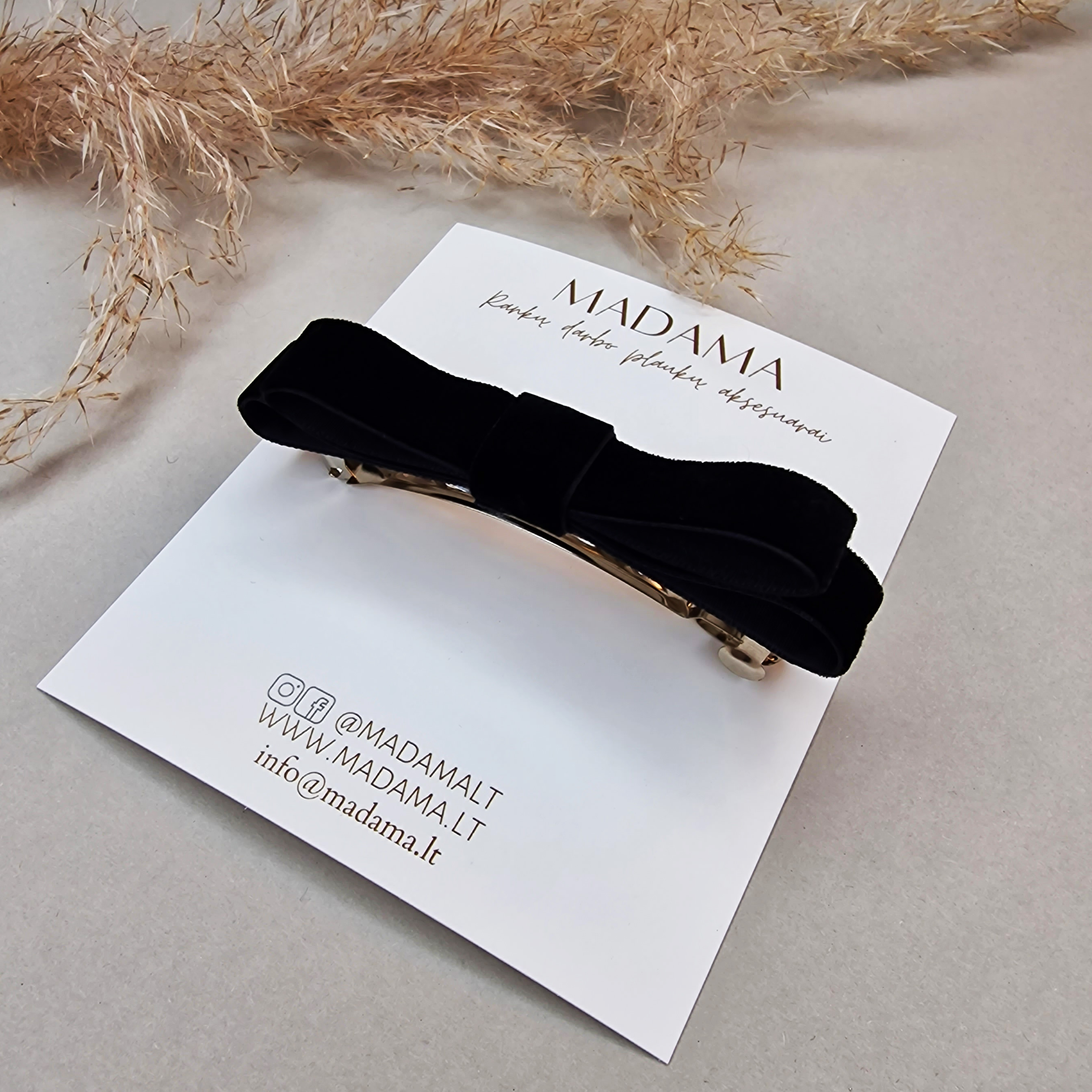 Siauras Aksominis Segtukas, JUODAS