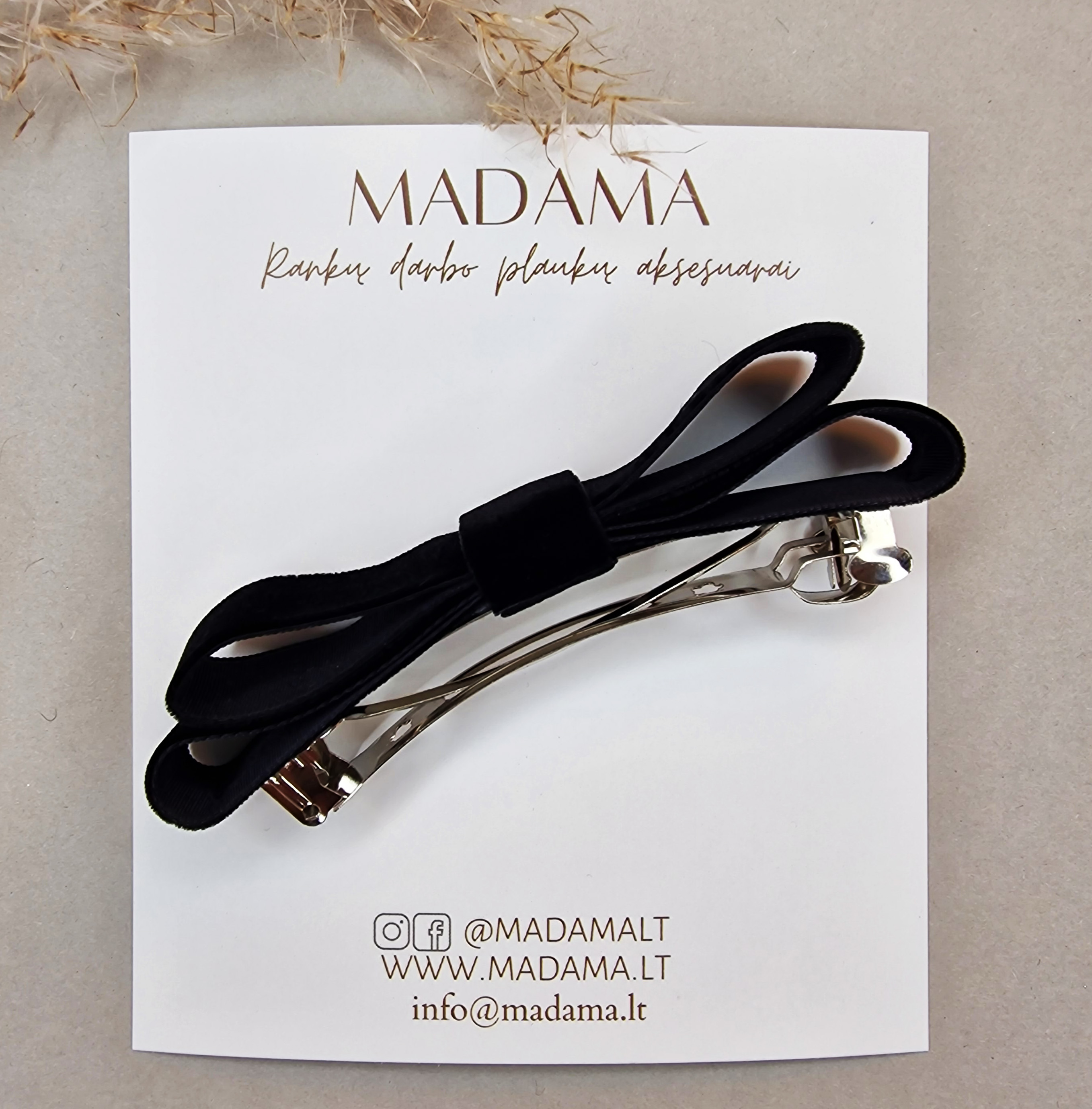 Siauras Aksominis Segtukas, JUODAS