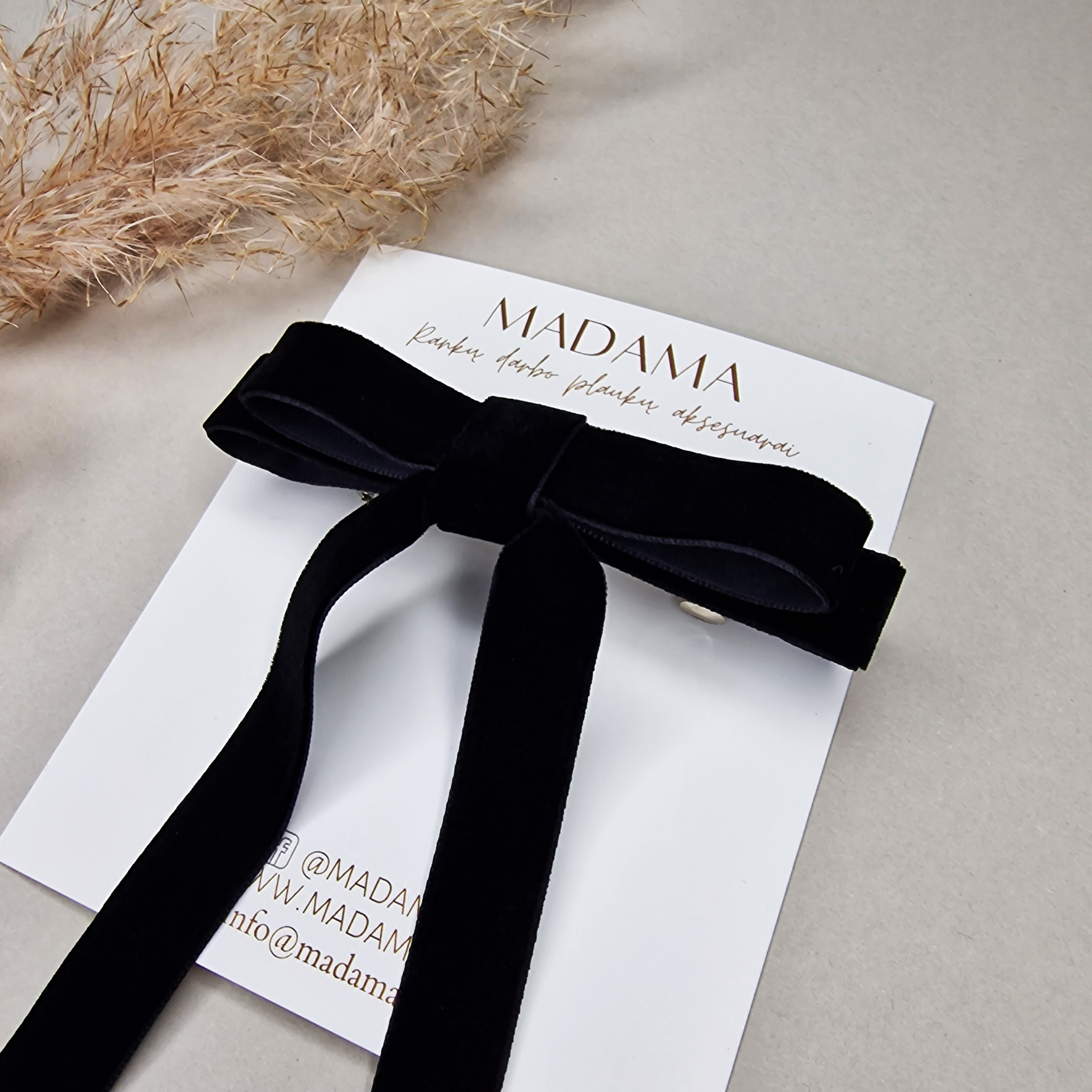 Siauras Aksominis Segtukas, JUODAS