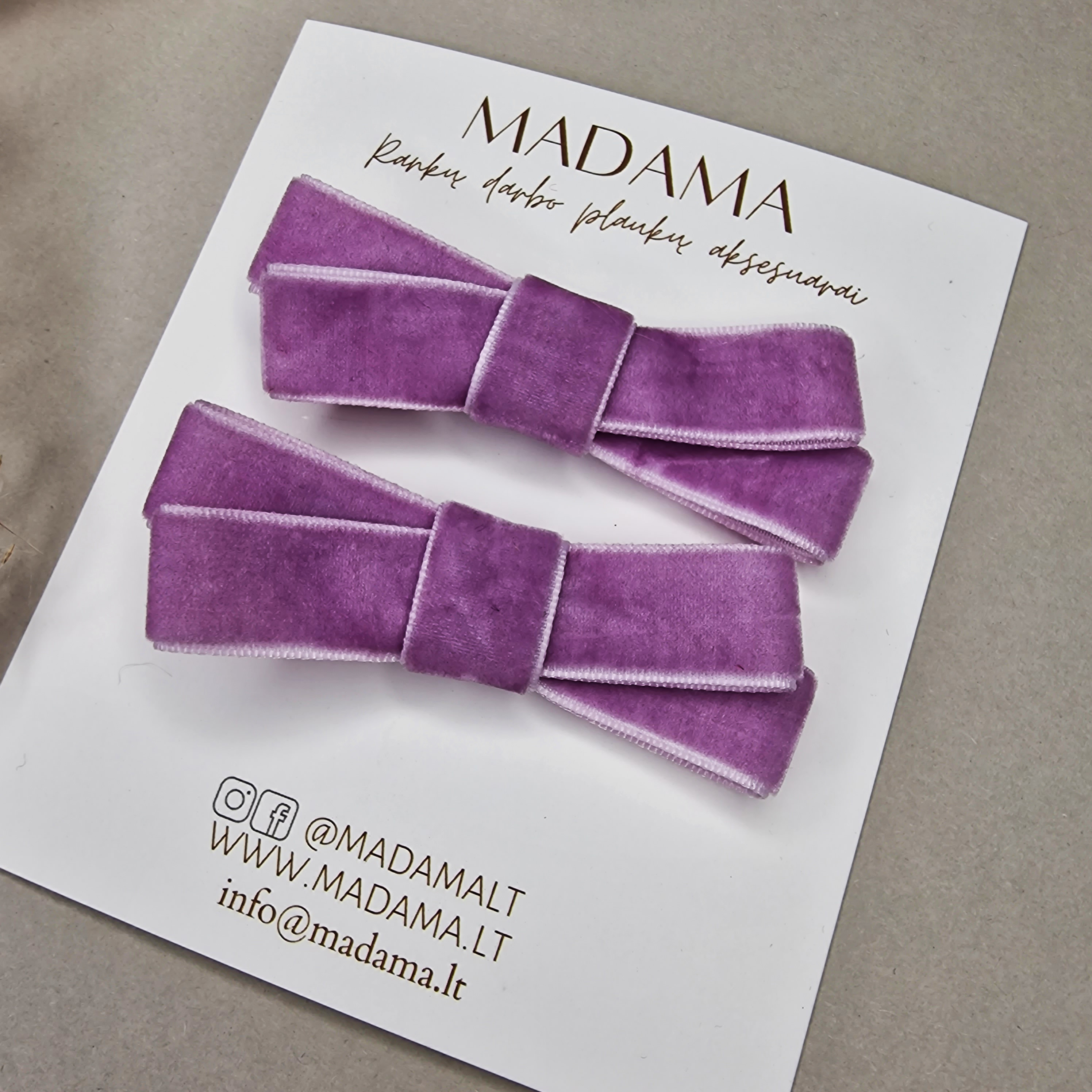 Aksominiai Segtukai, ALYVINIAI, 2vnt.