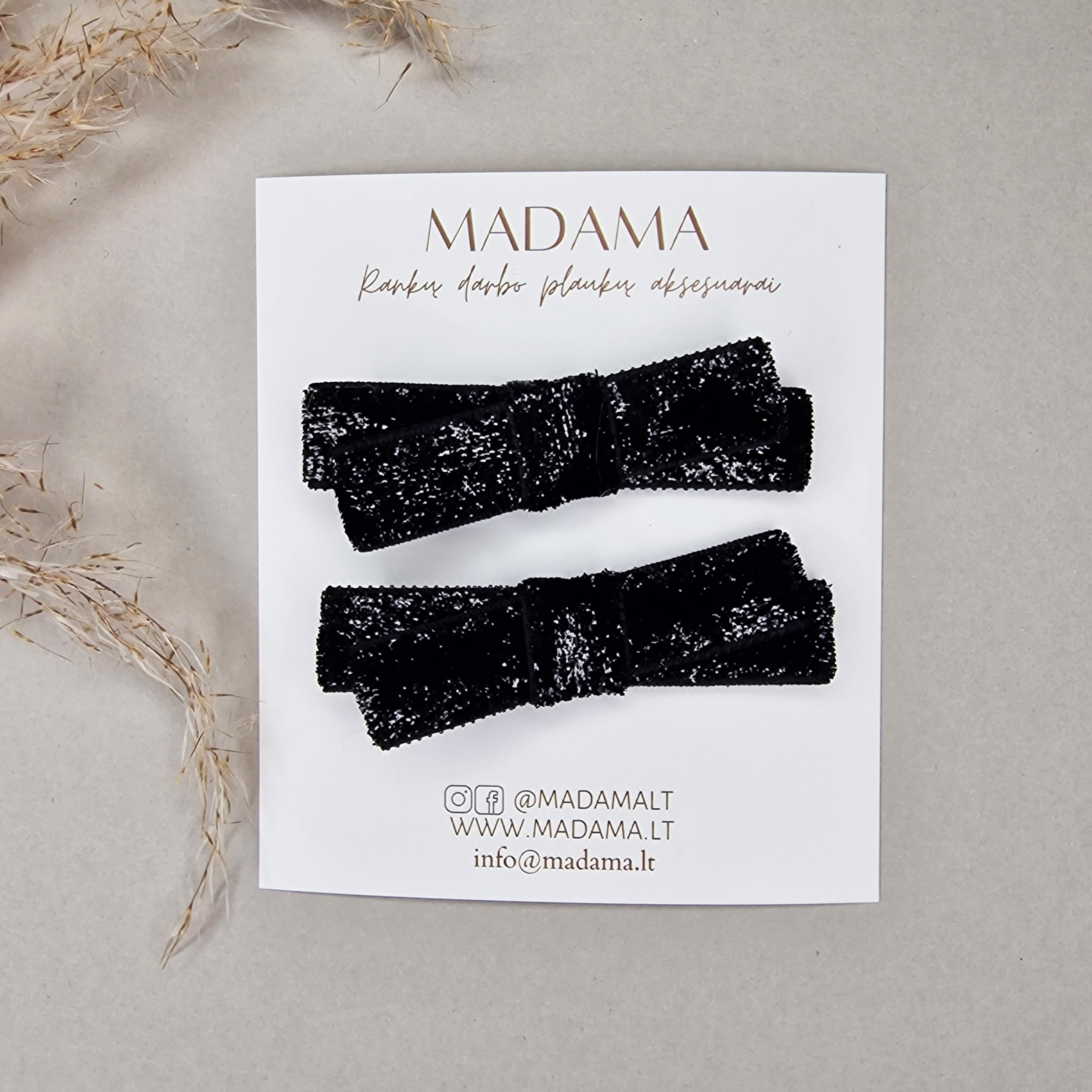 Aksominiai Segtukai, BLIZGŪS JUODI, 2vnt.