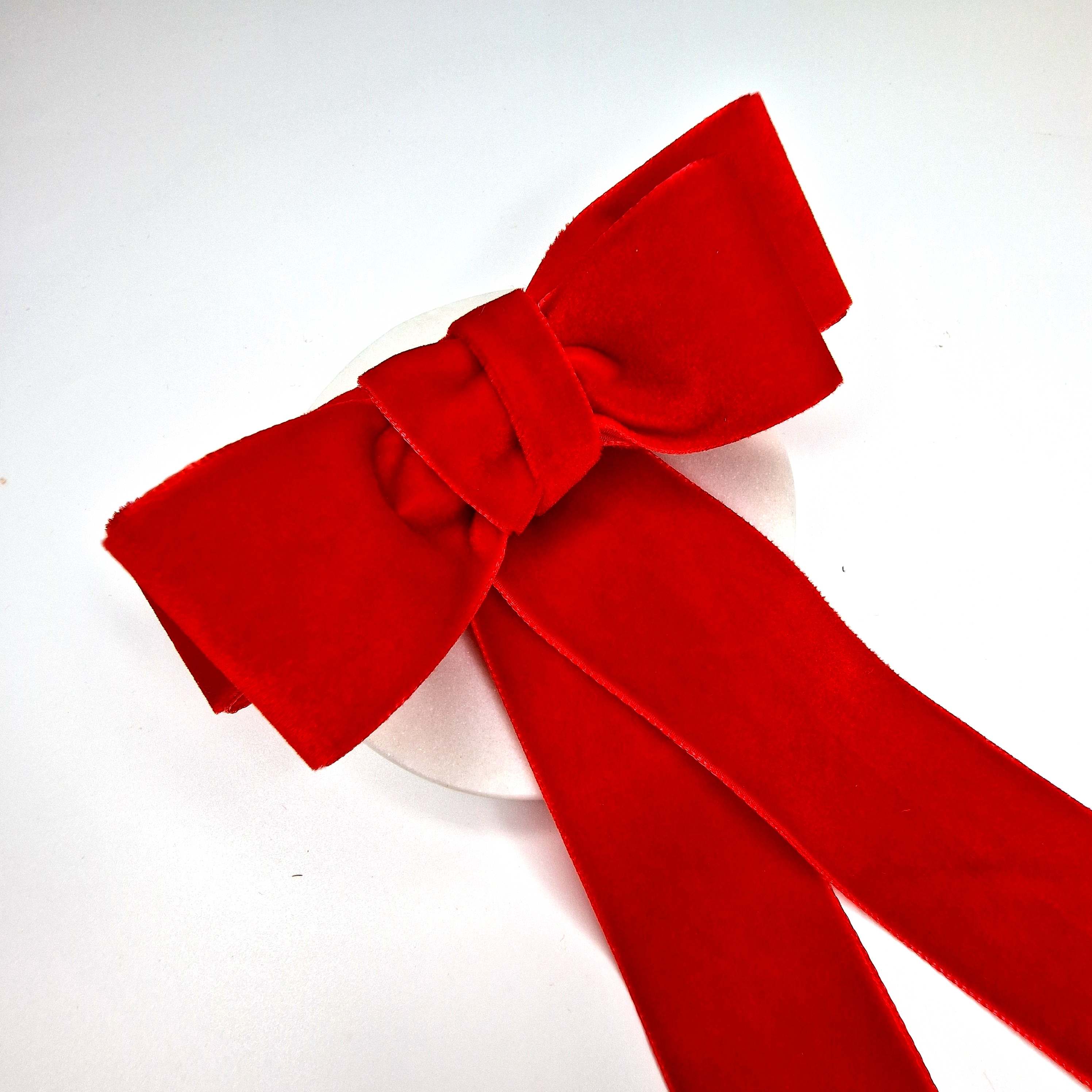 Aksominis RAUDONAS kaspinas