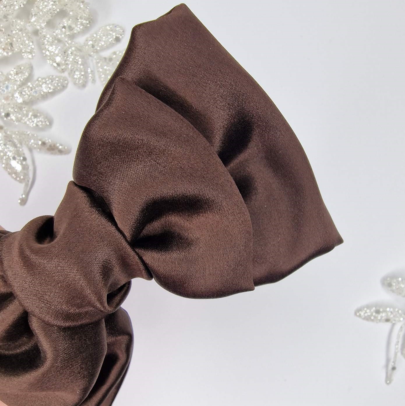 Šokolado Spalvos Šilko Kaspinas 