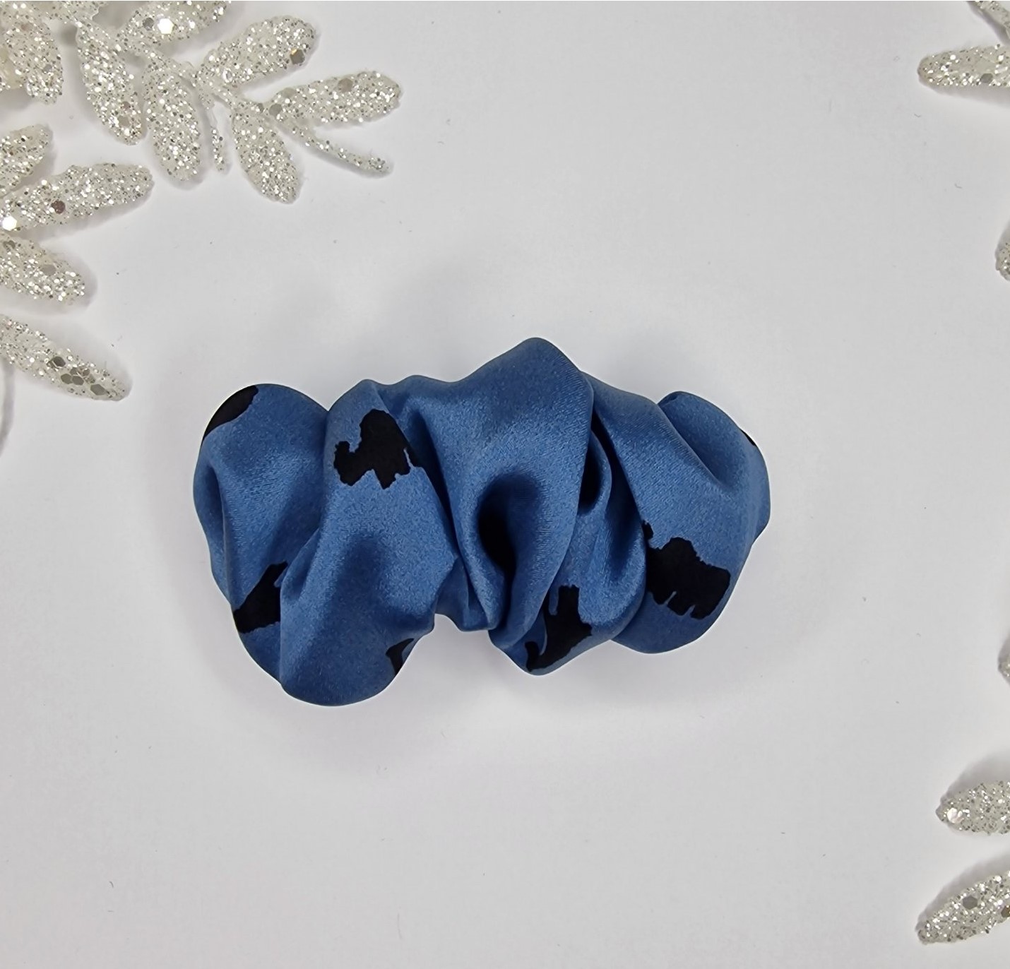 Mėlynas su Su Juoda Šilko Segtukas