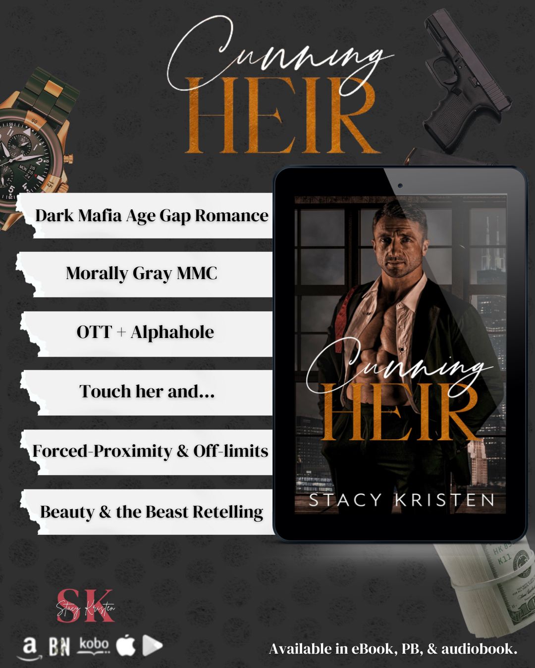 Cunning Heir Signed Paperback and Ebook Bundle (Damiani Crime Family Book 1)