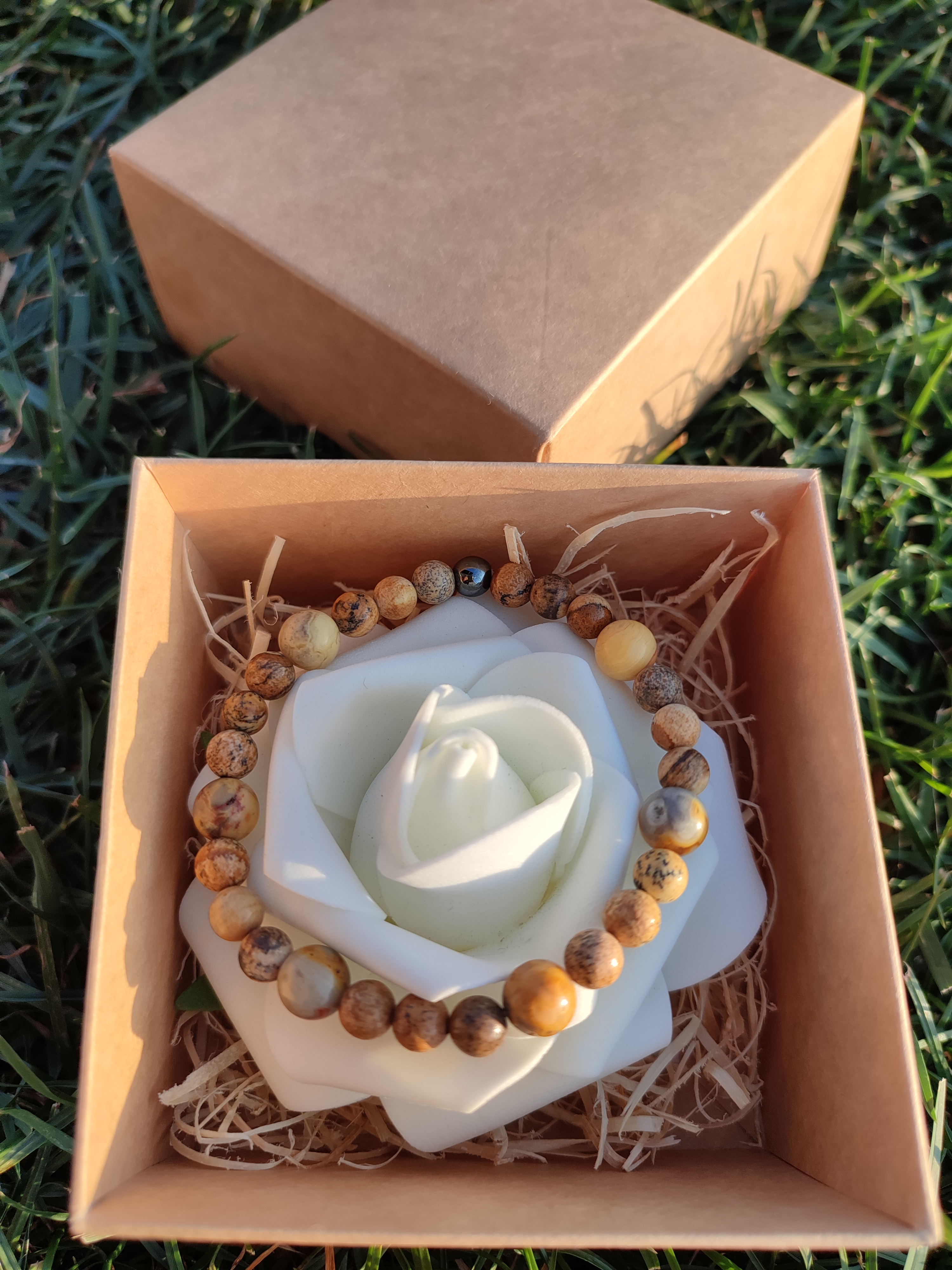 Rankų darbo apyrankė "Žemės deivė" + AFIRMACIJA