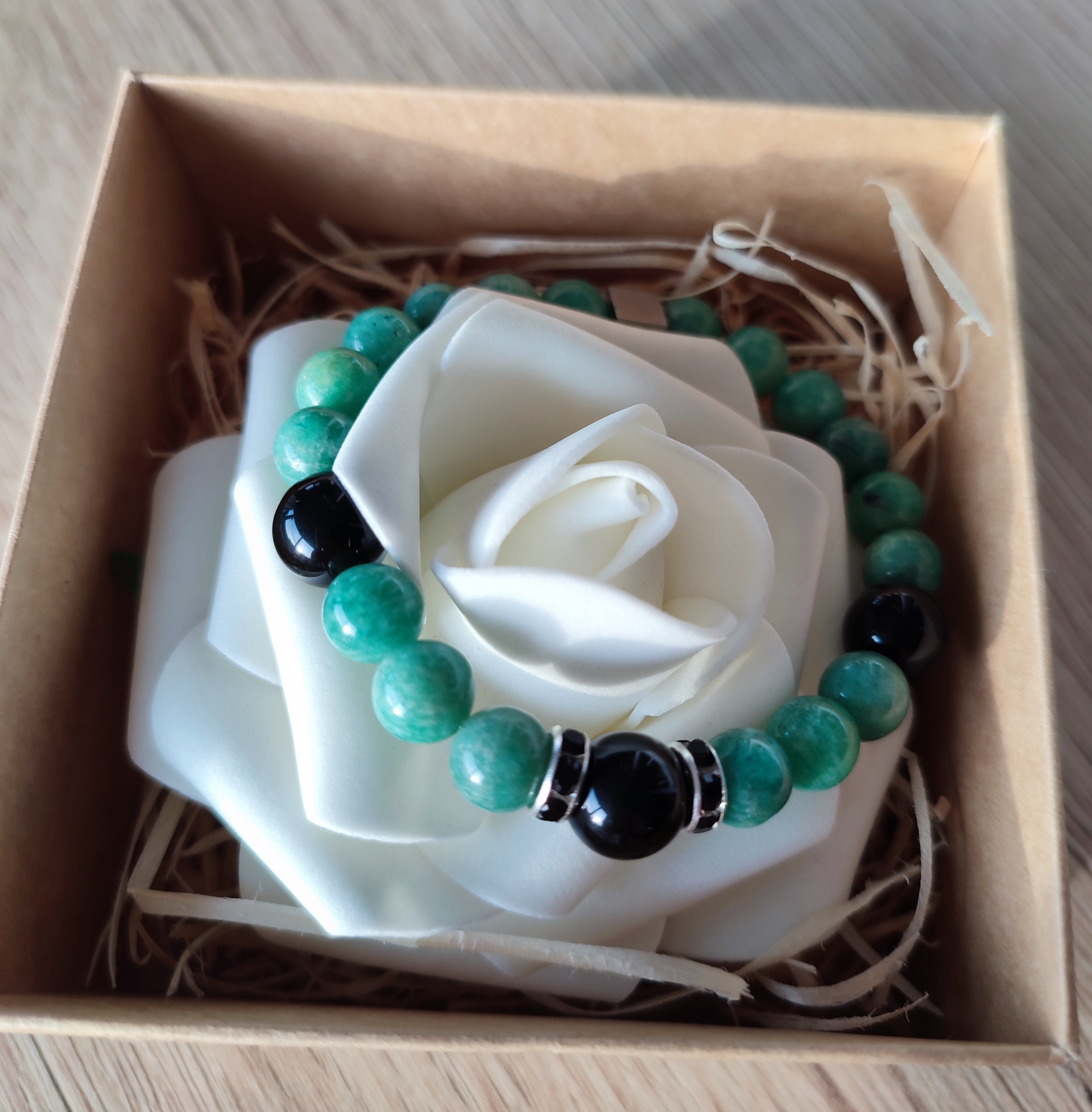 Rankų darbo apyrankė ir auskarai "Vidinė saviraiška" + AFIRMACIJA