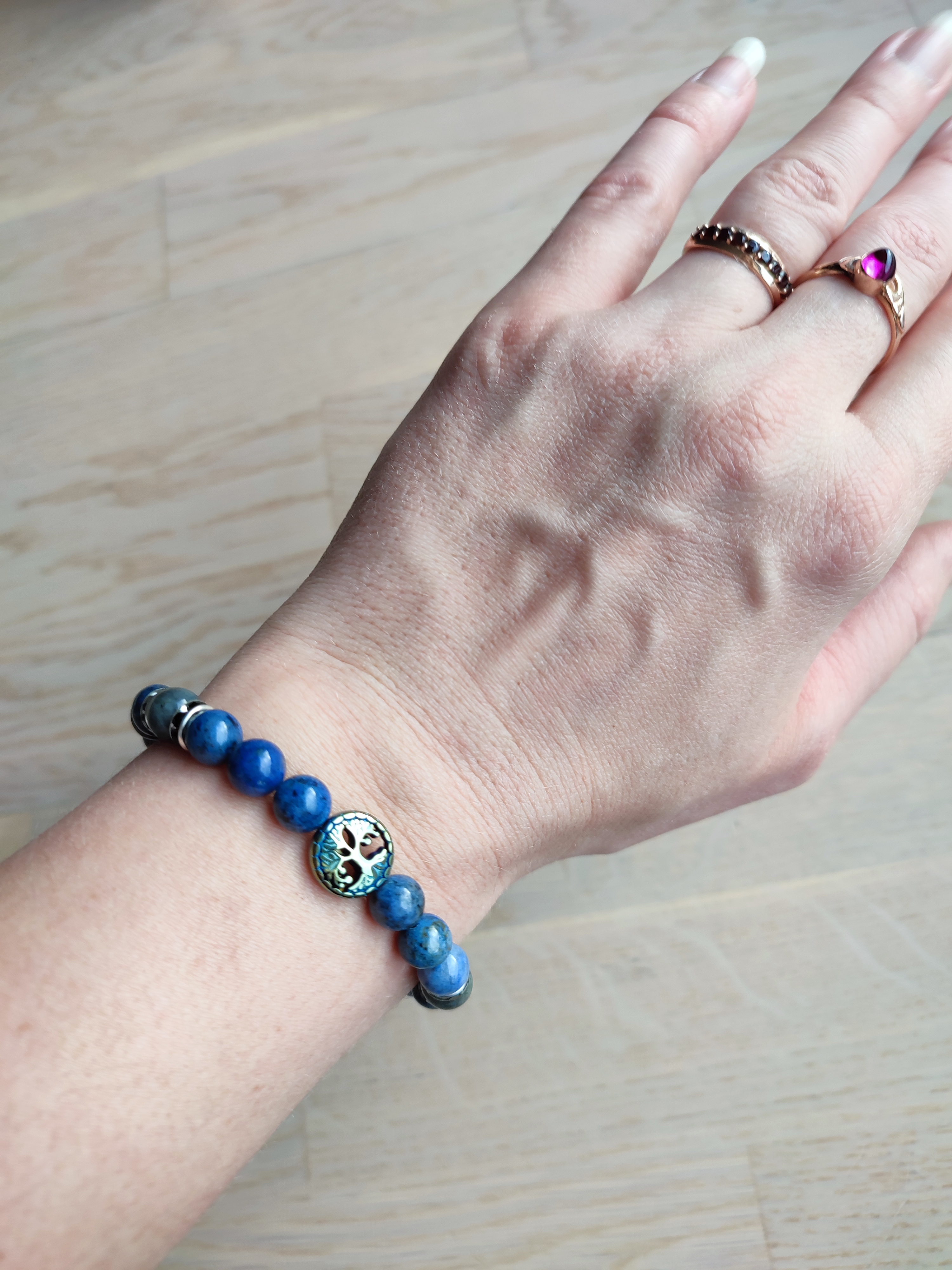 Rankų darbo apyrankė "Šviesos kibirkštis" + AFIRMACIJA