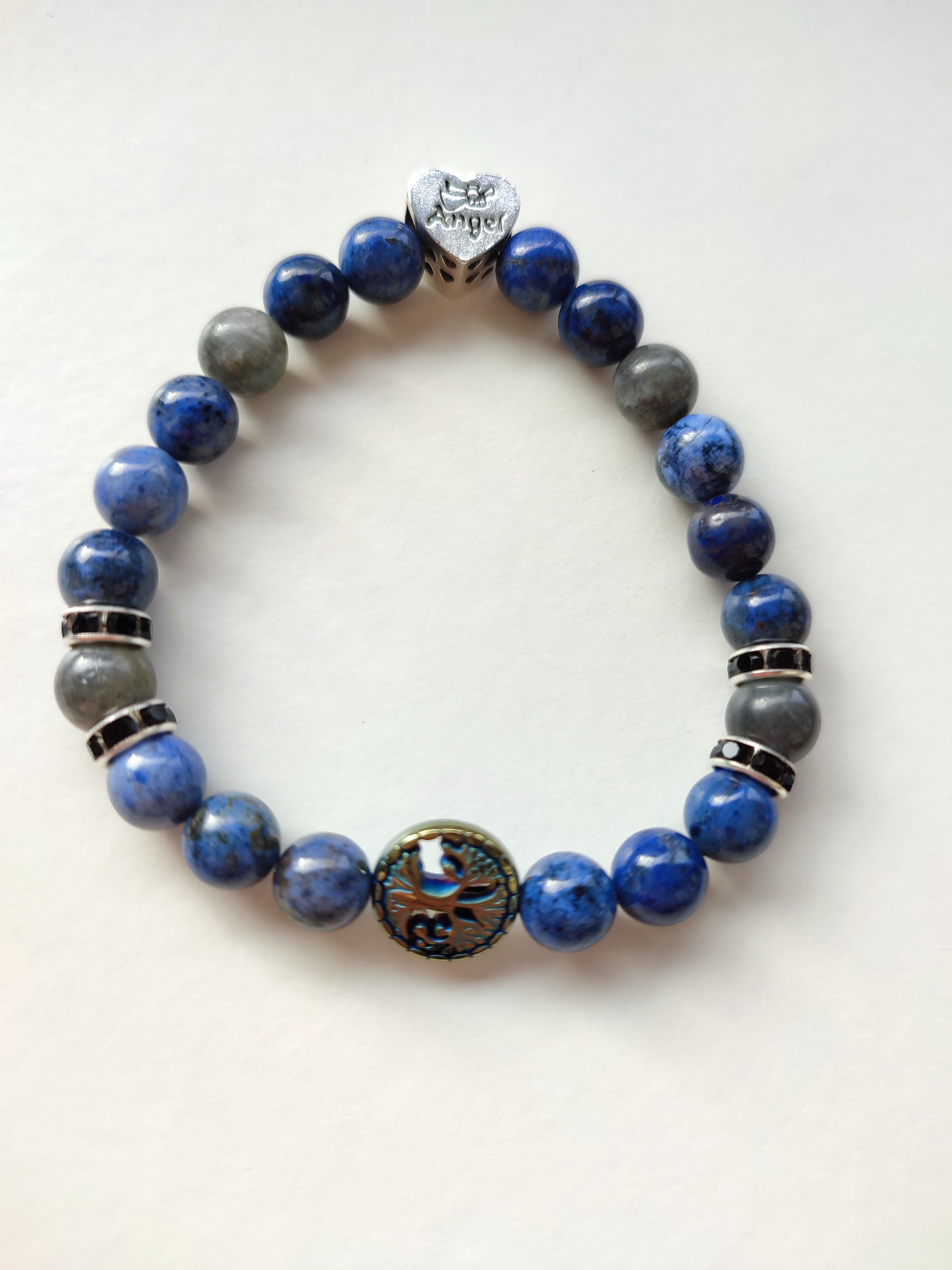 Rankų darbo apyrankė "Šviesos kibirkštis" + AFIRMACIJA