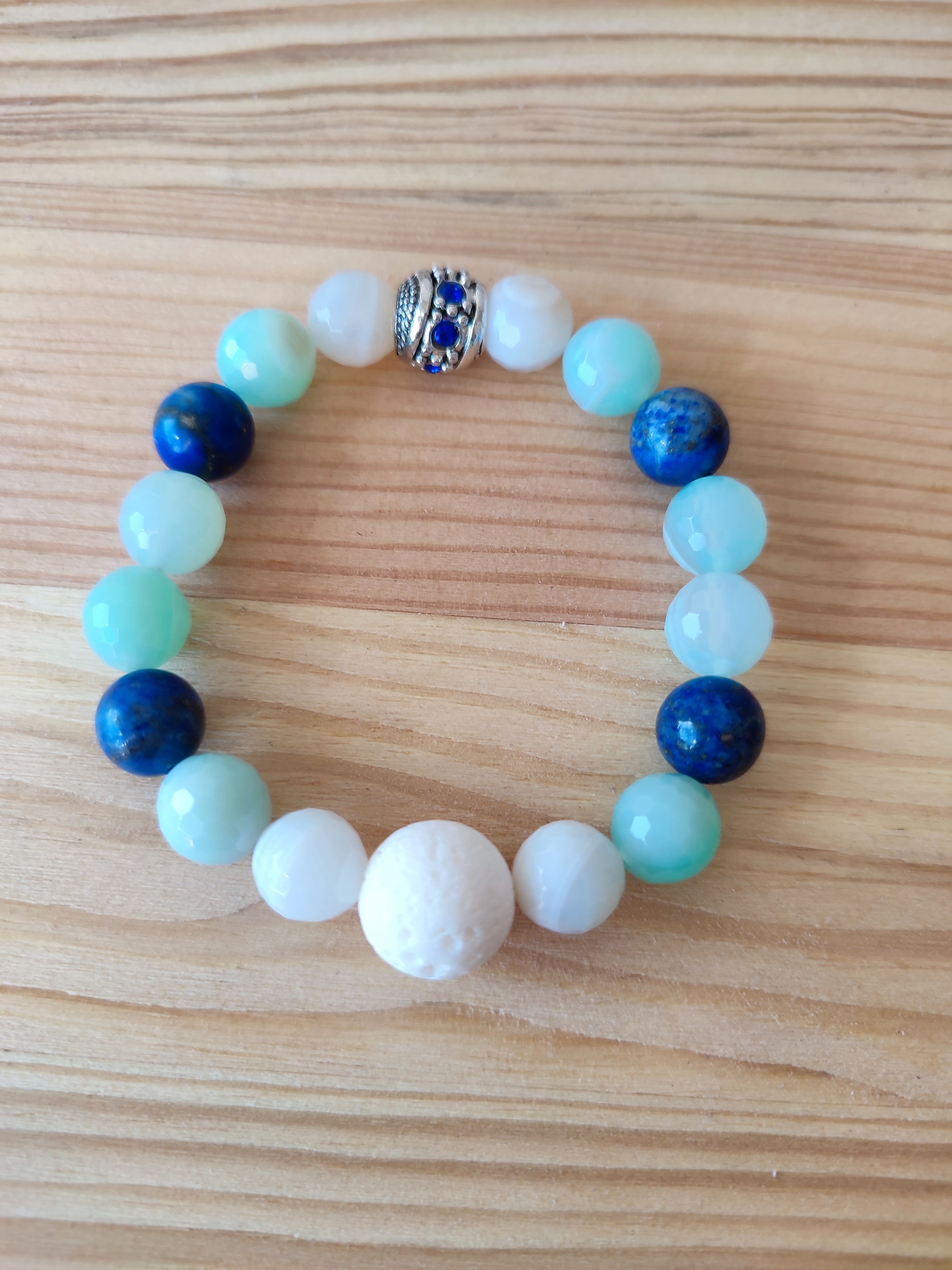 Rankų darbo apyrankė "Įkvepiantis džiaugsmas" + AFIRMACIJA