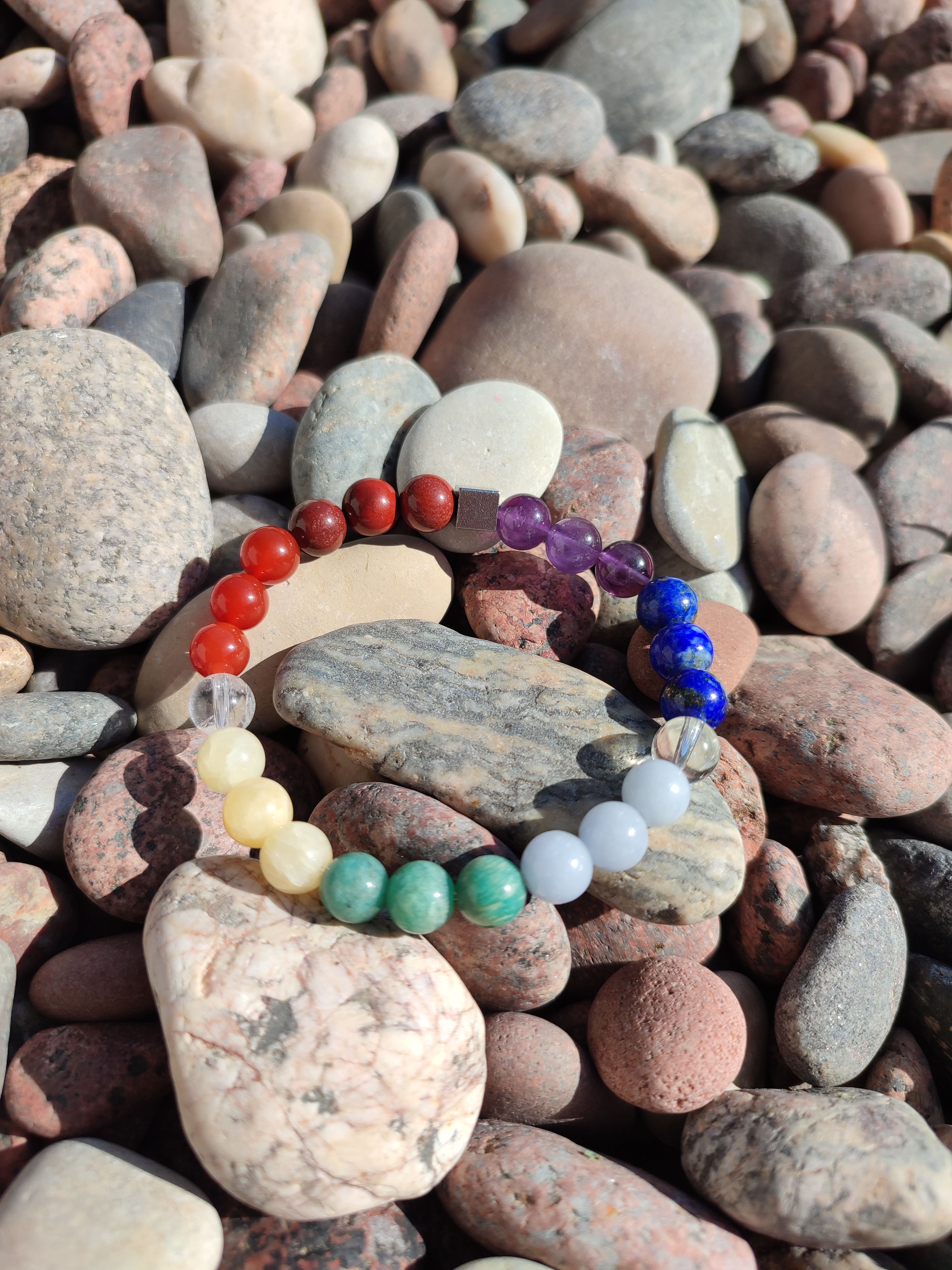 Rankų darbo apyrankė "7 čakros" + AFIRMACIJA