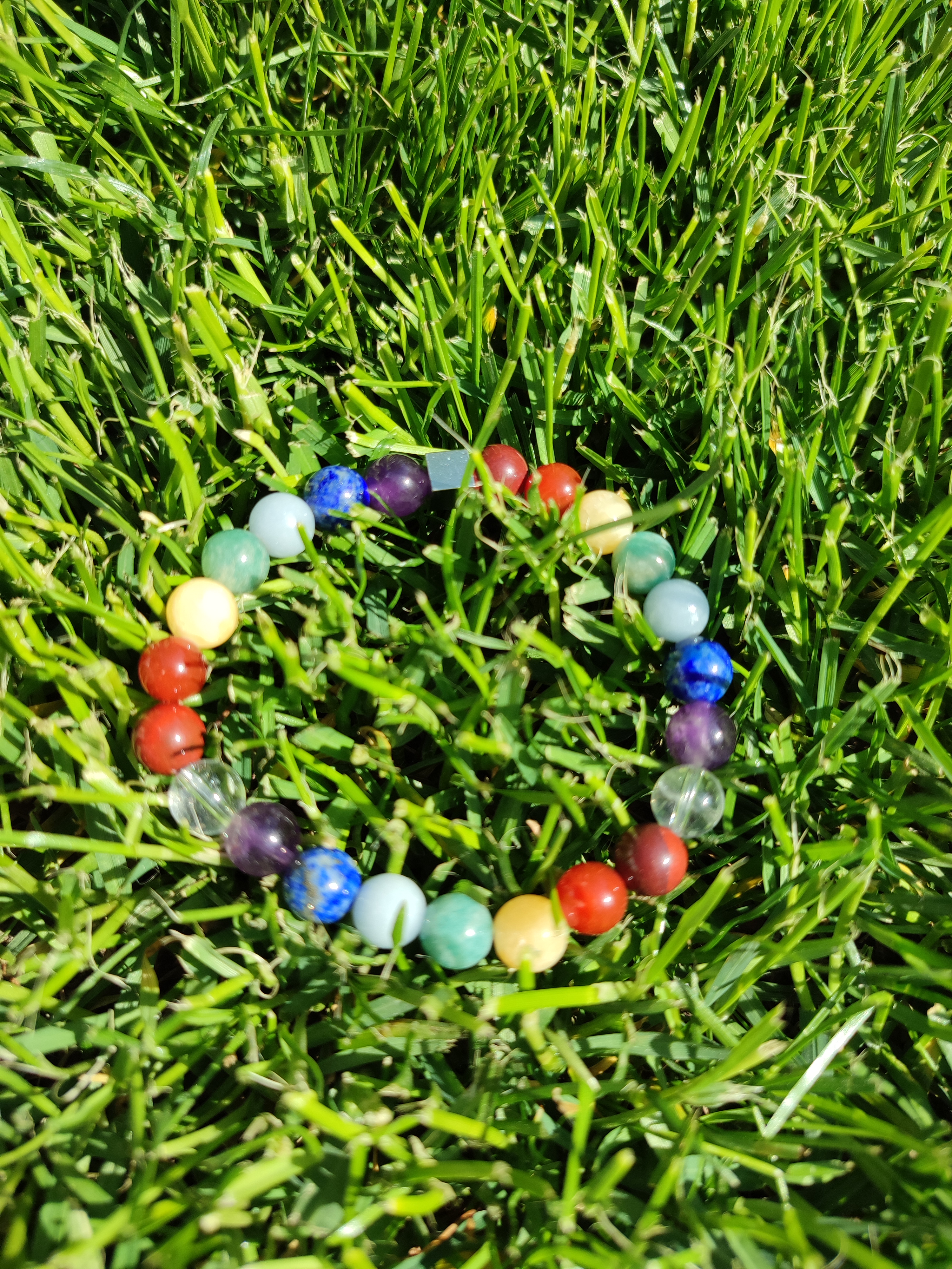 Rankų darbo apyrankė "7 čakros" + AFIRMACIJA